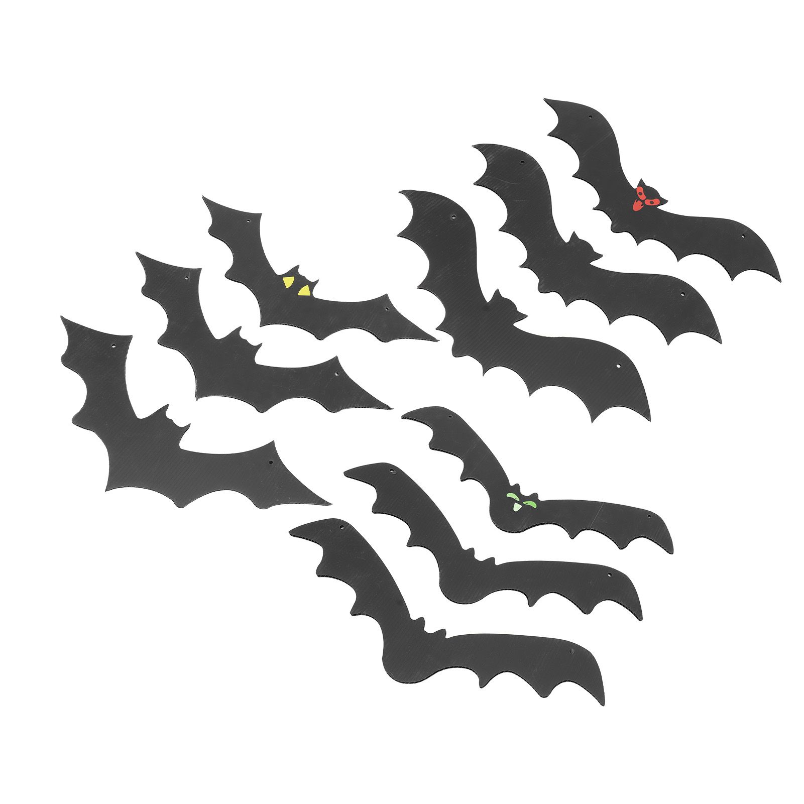 9 PCS Hanging Bats Decoration Courtyard Halloween Party Festival Flying Bats Hanging Ornaments - Image 5