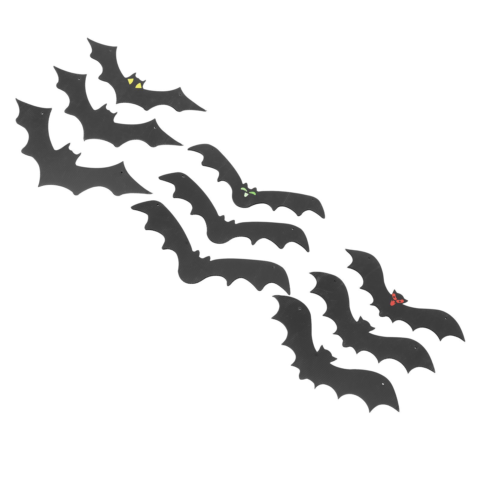 9 PCS Hanging Bats Decoration Courtyard Halloween Party Festival Flying Bats Hanging Ornaments - Image 6