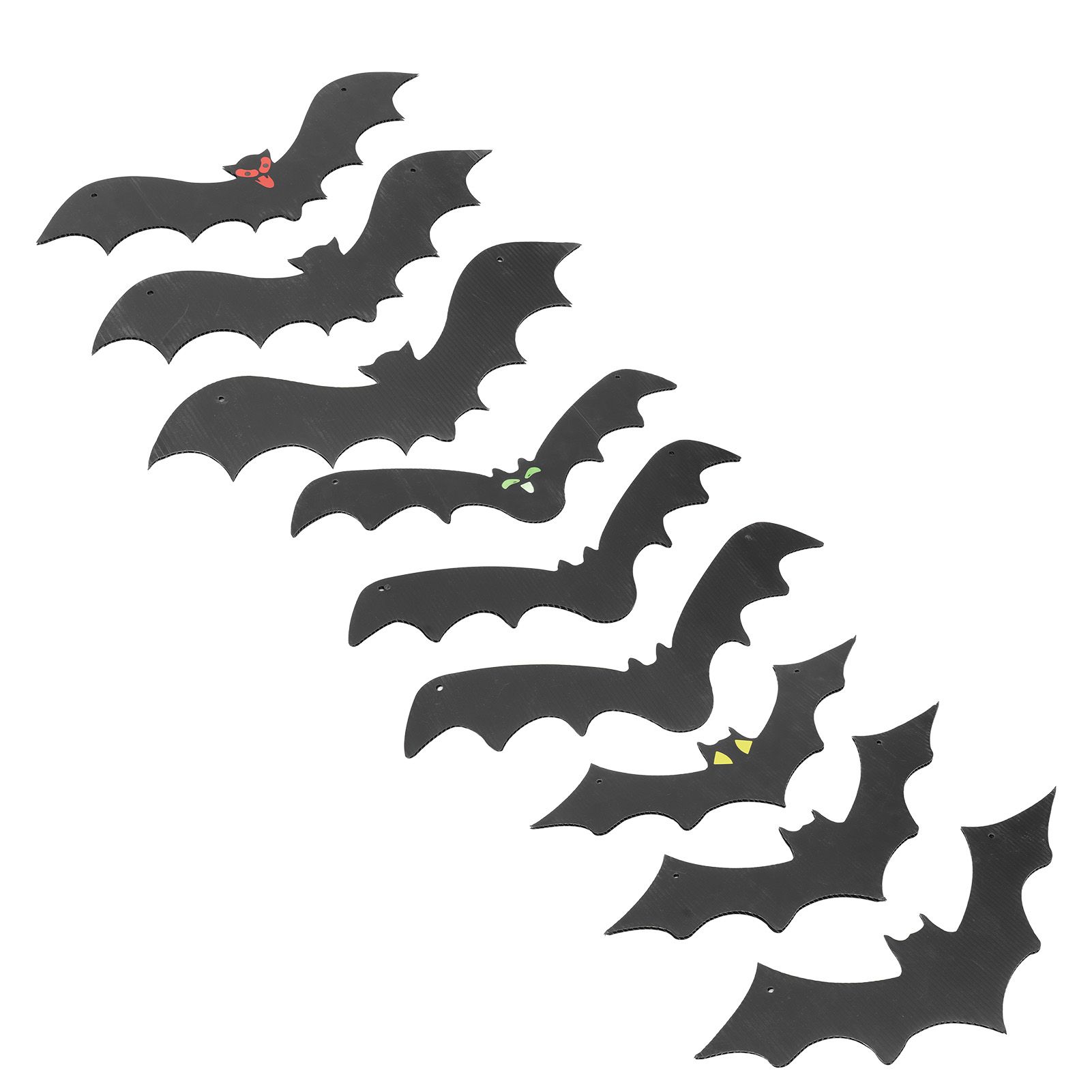 9 PCS Hanging Bats Decoration Courtyard Halloween Party Festival Flying Bats Hanging Ornaments - Image 7