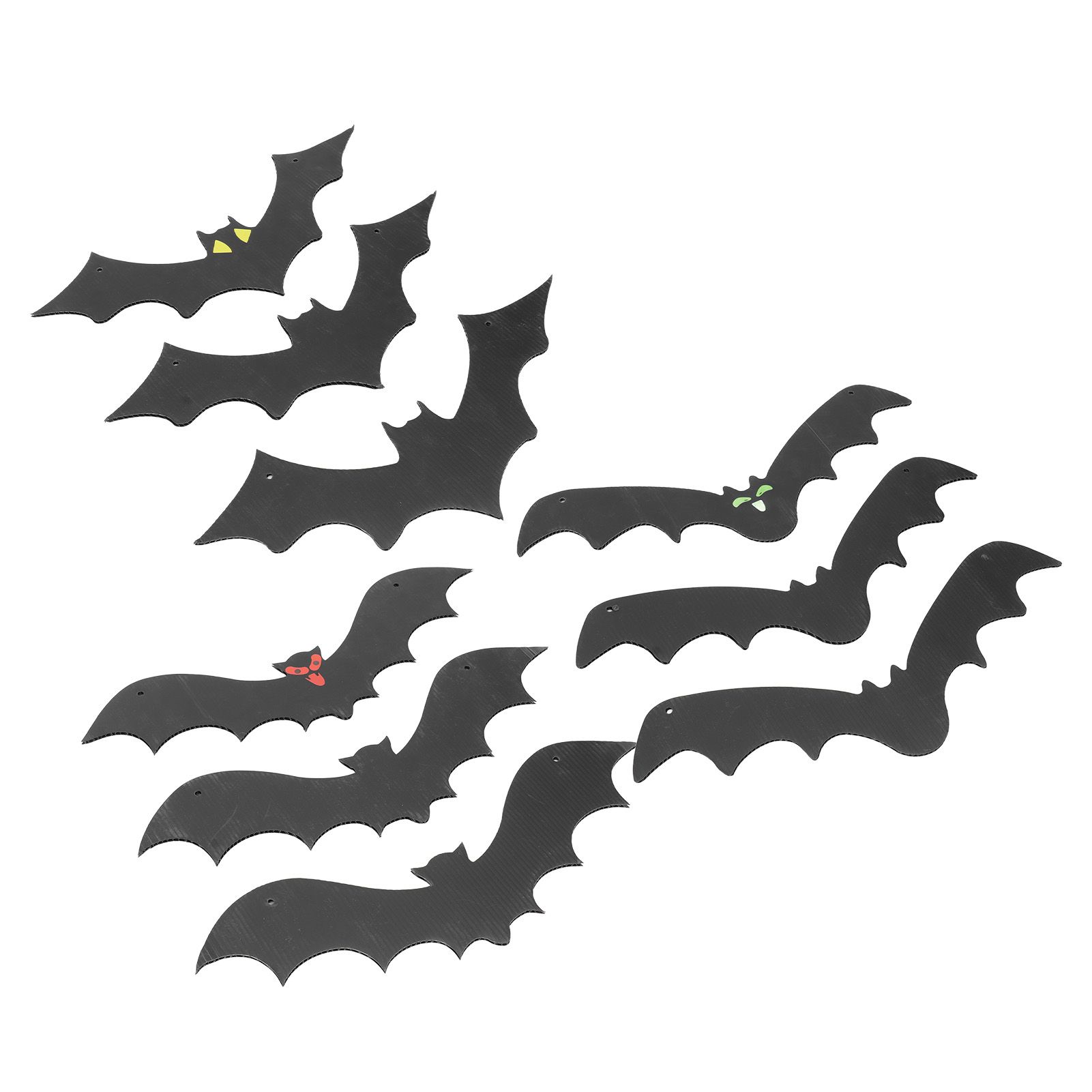 9 PCS Hanging Bats Decoration Courtyard Halloween Party Festival Flying Bats Hanging Ornaments - Image 8