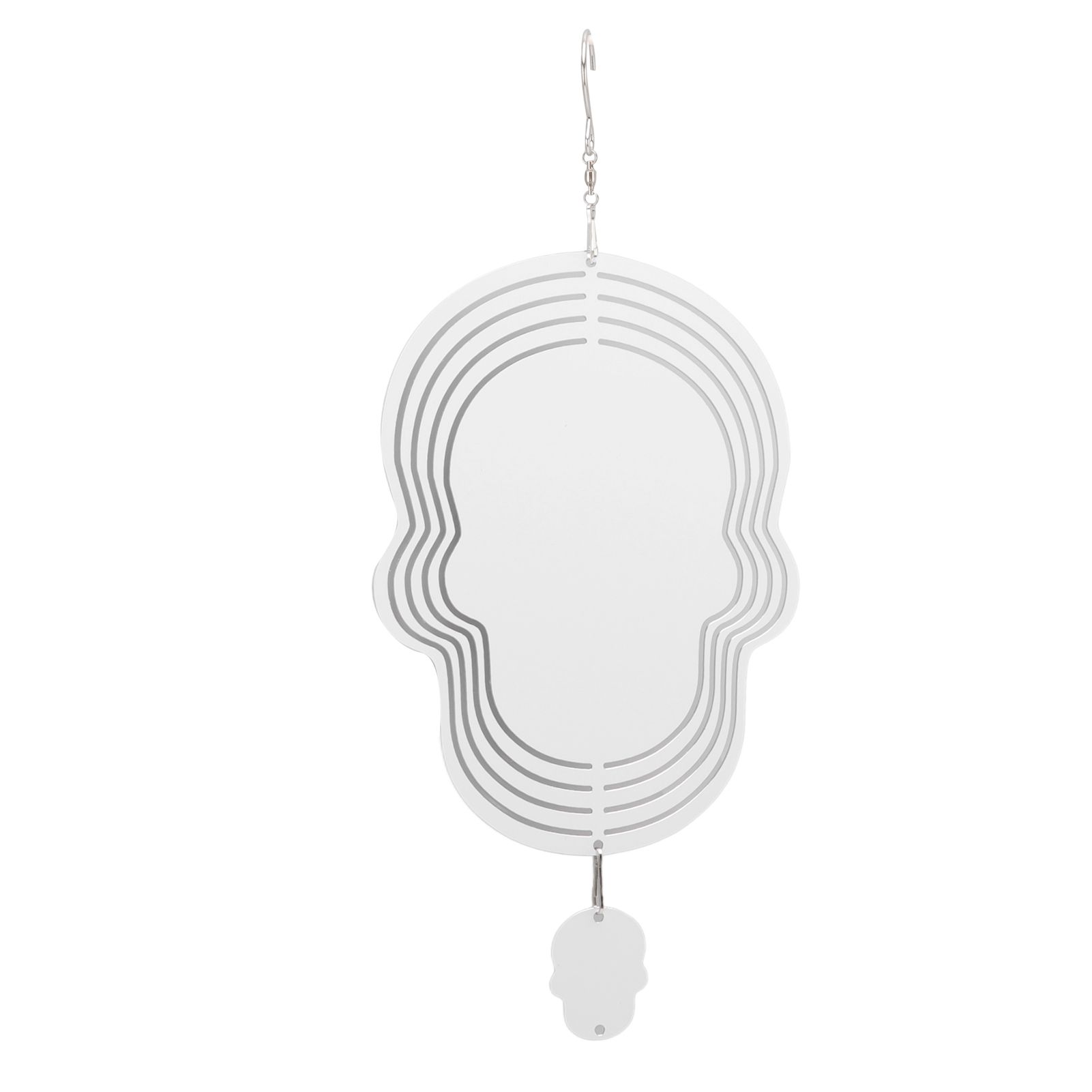 Wind Chime White Simple Delicate Decorative Weather Resistance Ornament for Lamp Tree Wall Skull Pattern - Image 1