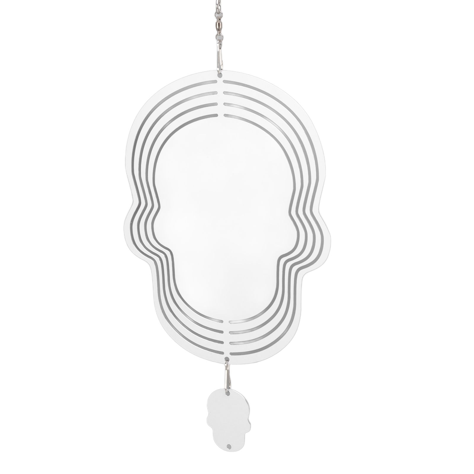 Wind Chime White Simple Delicate Decorative Weather Resistance Ornament for Lamp Tree Wall Skull Pattern - Image 4