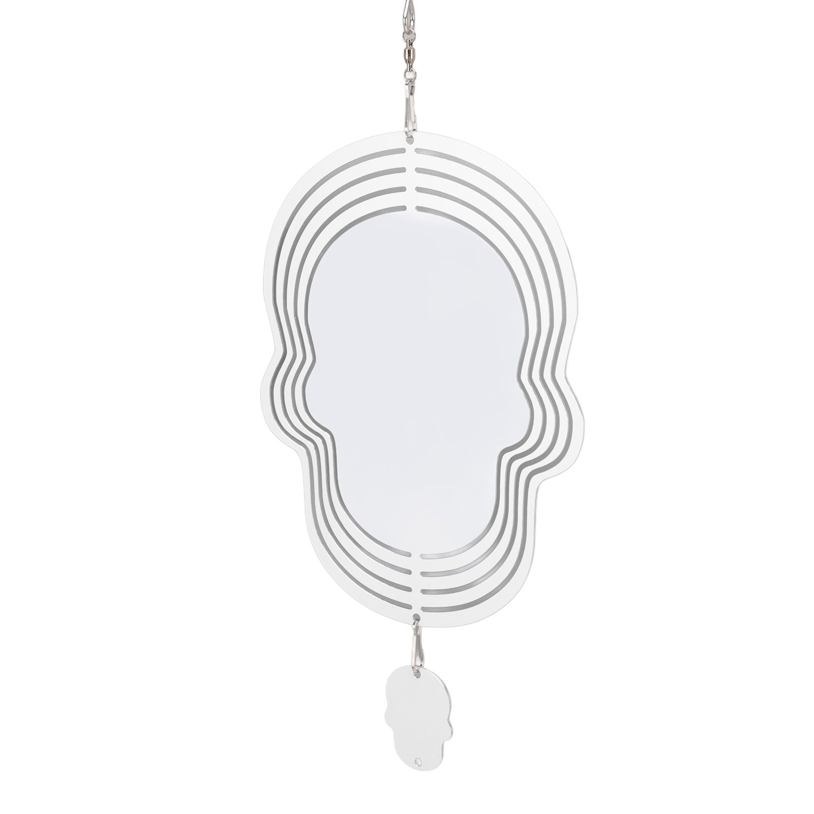 Wind Chime White Simple Delicate Decorative Weather Resistance Ornament for Lamp Tree Wall Skull Pattern - Image 6