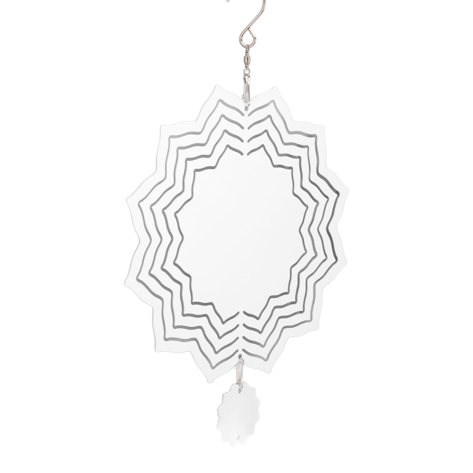 Wind Chime White Simple Delicate Decorative Weather Resistance Ornament for Lamp Tree Wall Lotus Pattern - Image 4