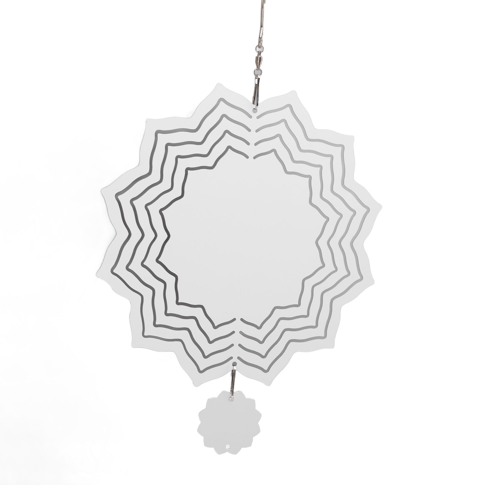Wind Chime White Simple Delicate Decorative Weather Resistance Ornament for Lamp Tree Wall Lotus Pattern - Image 5