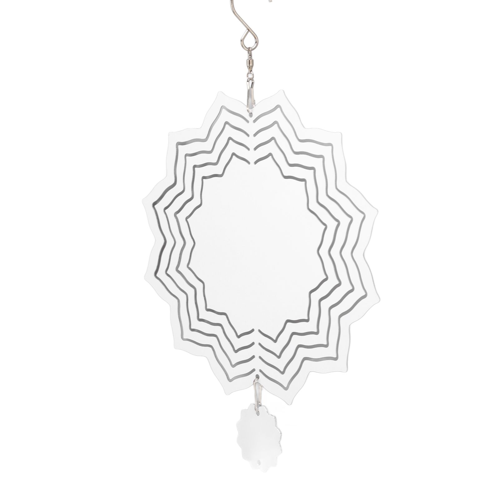Wind Chime White Simple Delicate Decorative Weather Resistance Ornament for Lamp Tree Wall Lotus Pattern - Image 6
