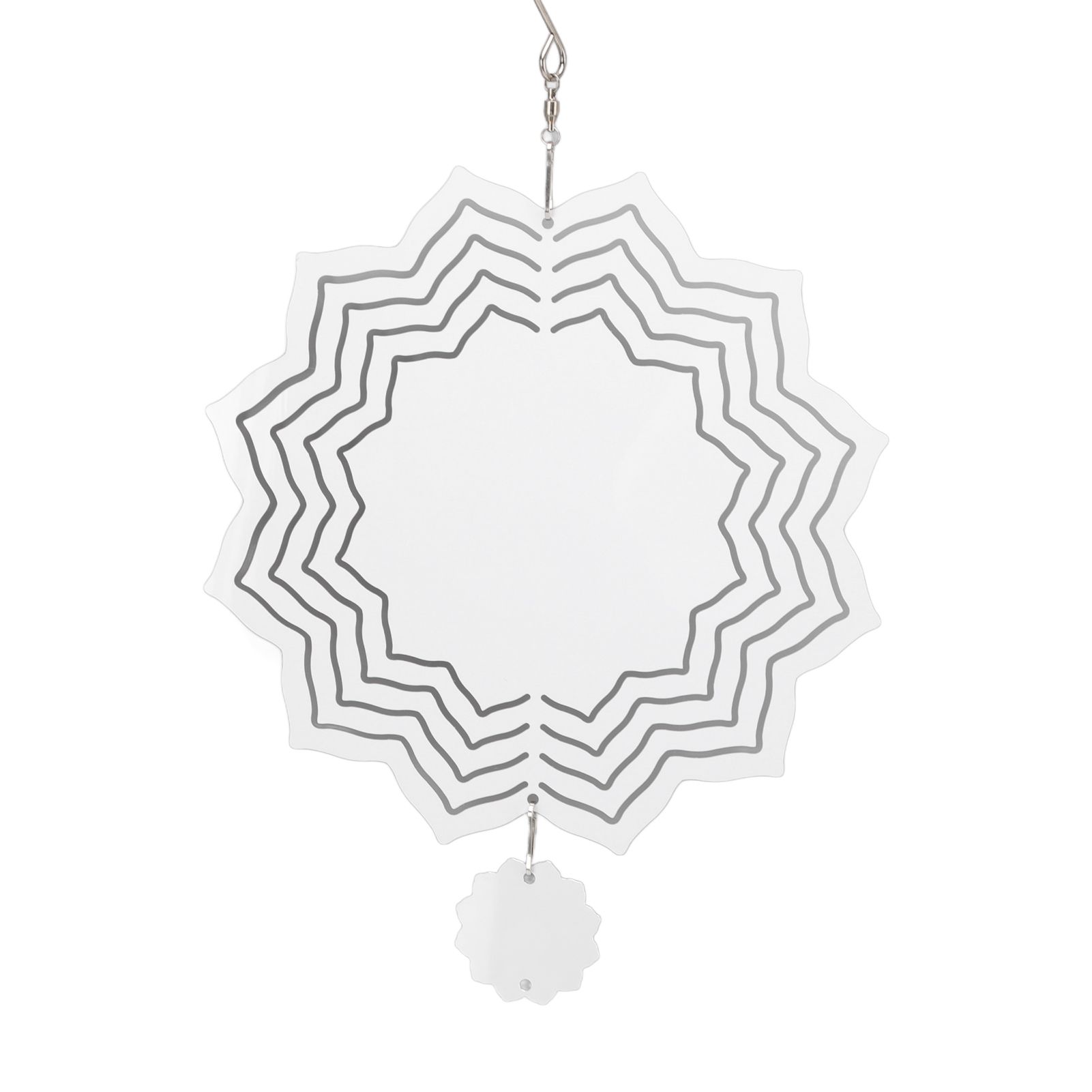 Wind Chime White Simple Delicate Decorative Weather Resistance Ornament for Lamp Tree Wall Lotus Pattern - Image 7