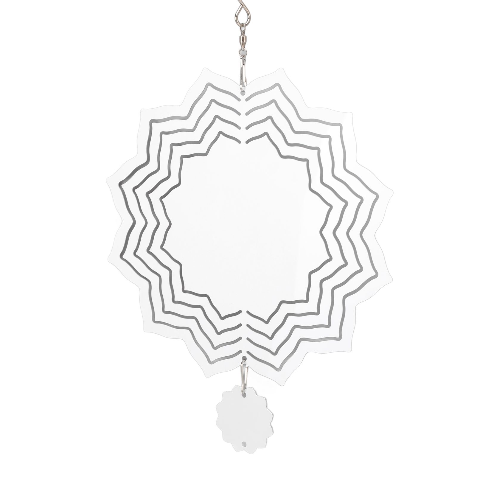 Wind Chime White Simple Delicate Decorative Weather Resistance Ornament for Lamp Tree Wall Lotus Pattern - Image 8