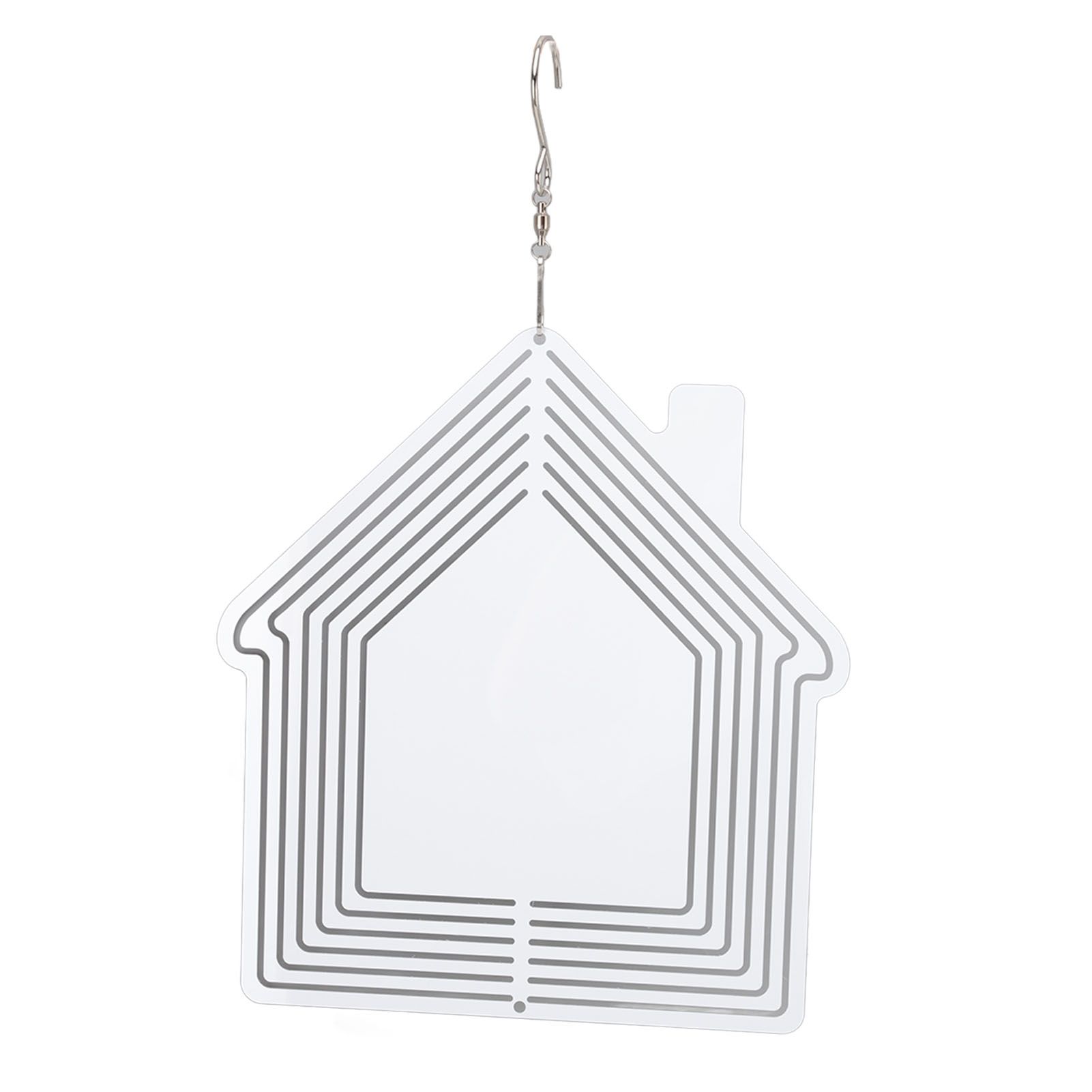 DIY Sublimation Metal Wind Spinner Hanging Blank Wind Chimes Garden Decorative Ornaments House 200x182x1mm - Image 1