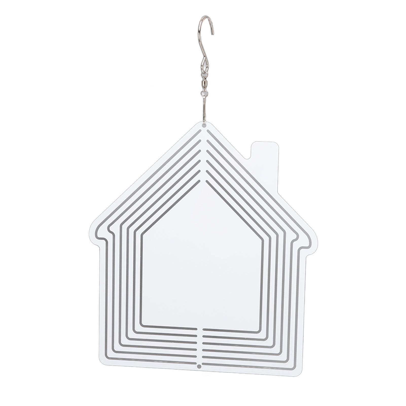 DIY Sublimation Metal Wind Spinner Hanging Blank Wind Chimes Garden Decorative Ornaments House 200x182x1mm - Image 2