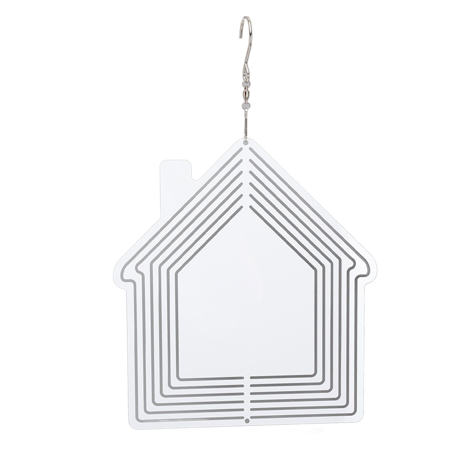 DIY Sublimation Metal Wind Spinner Hanging Blank Wind Chimes Garden Decorative Ornaments House 200x182x1mm - Image 3