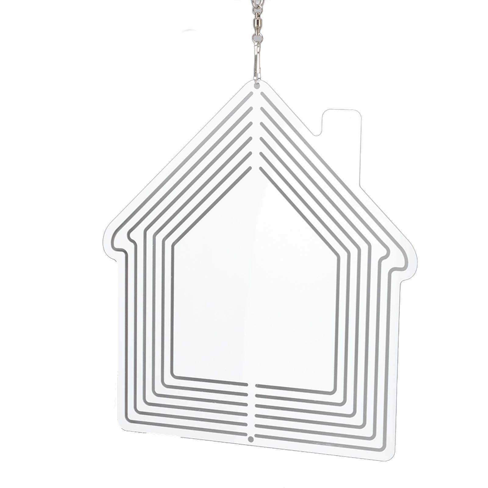 DIY Sublimation Metal Wind Spinner Hanging Blank Wind Chimes Garden Decorative Ornaments House 200x182x1mm - Image 7