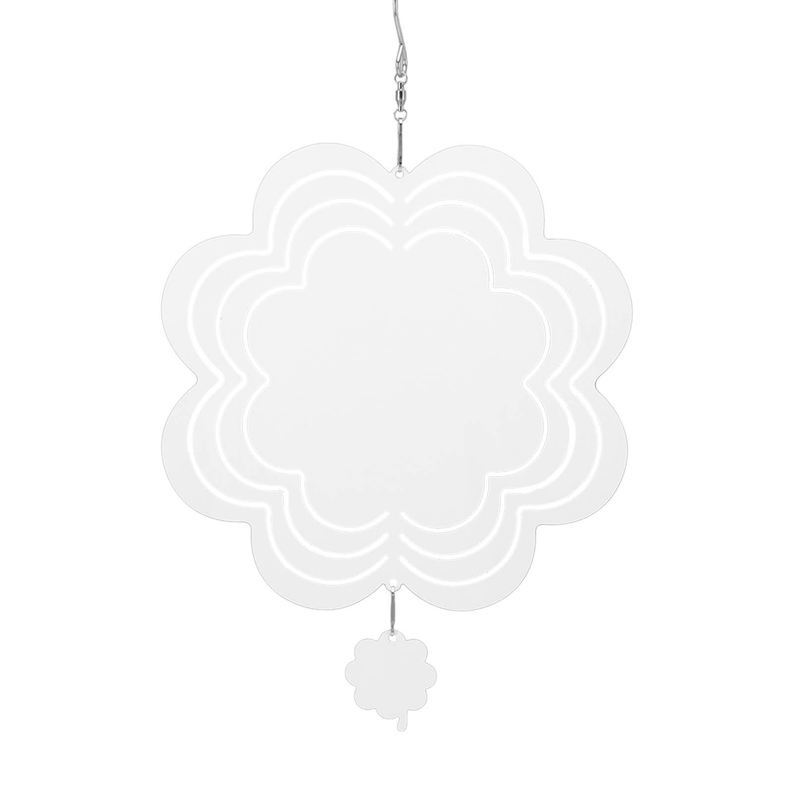 DIY Sublimation Wind Chime Aluminum Blank Wind Chimes Hanging Pendant for Outdoor Garden Courtyard Decoration 200x200x1mm - Image 2