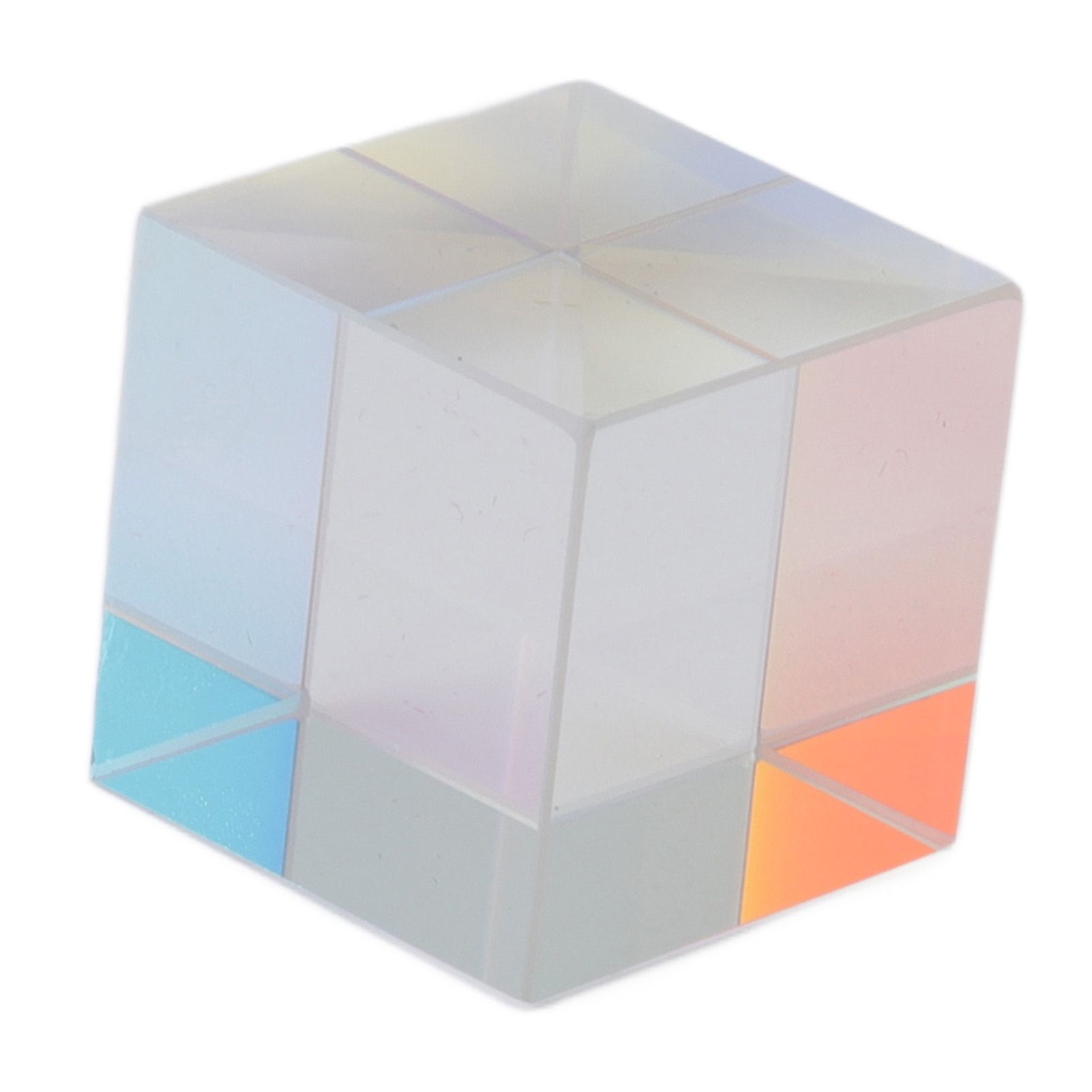 Prism Cube Optical Glass RGB Dispersion Color Cube Sun Catcher X Cube Prism Birthday Gift 20x20x20mm/0.8x0.8x0.8in - Image 1