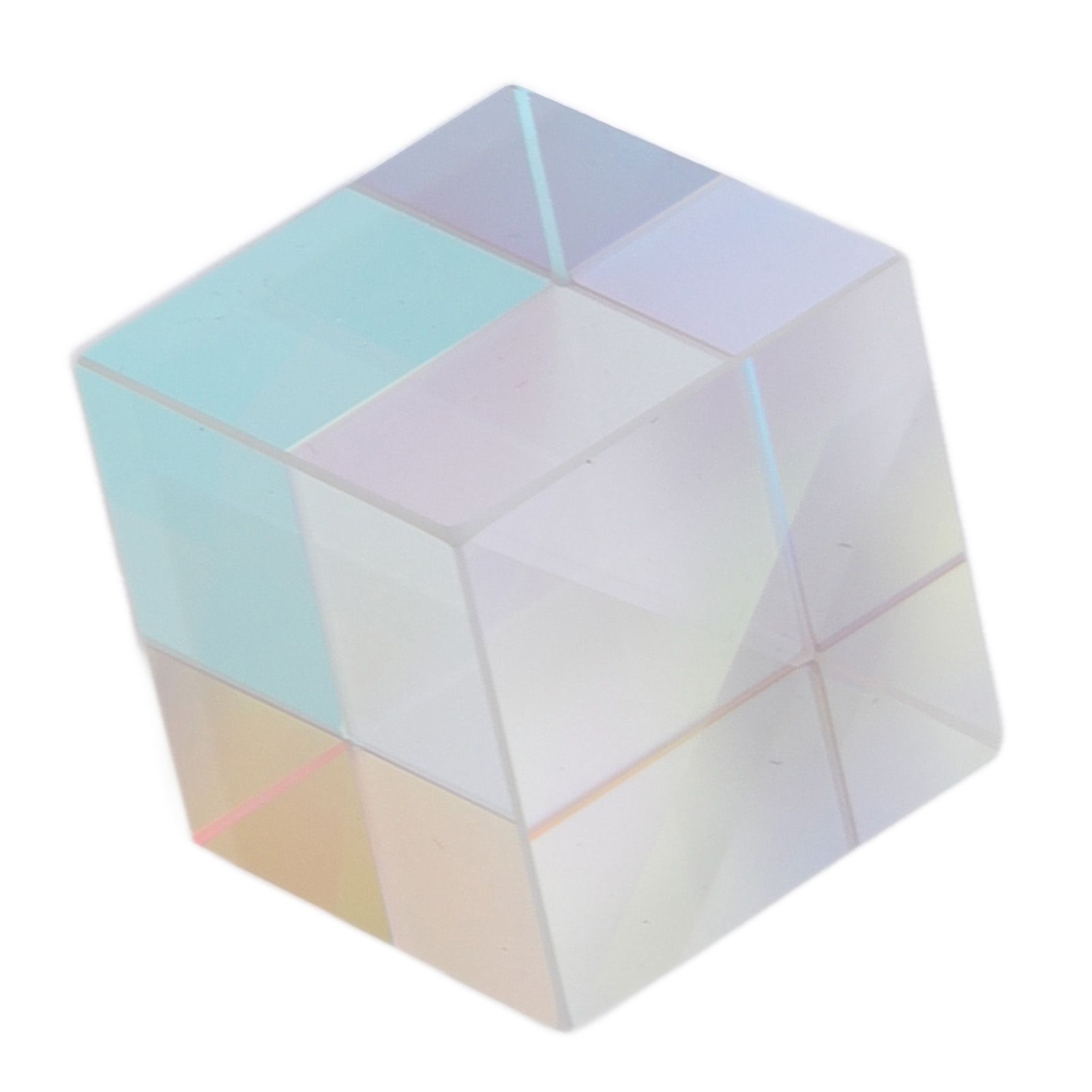 Prism Cube Optical Glass RGB Dispersion Color Cube Sun Catcher X Cube Prism Birthday Gift 20x20x20mm/0.8x0.8x0.8in - Image 4