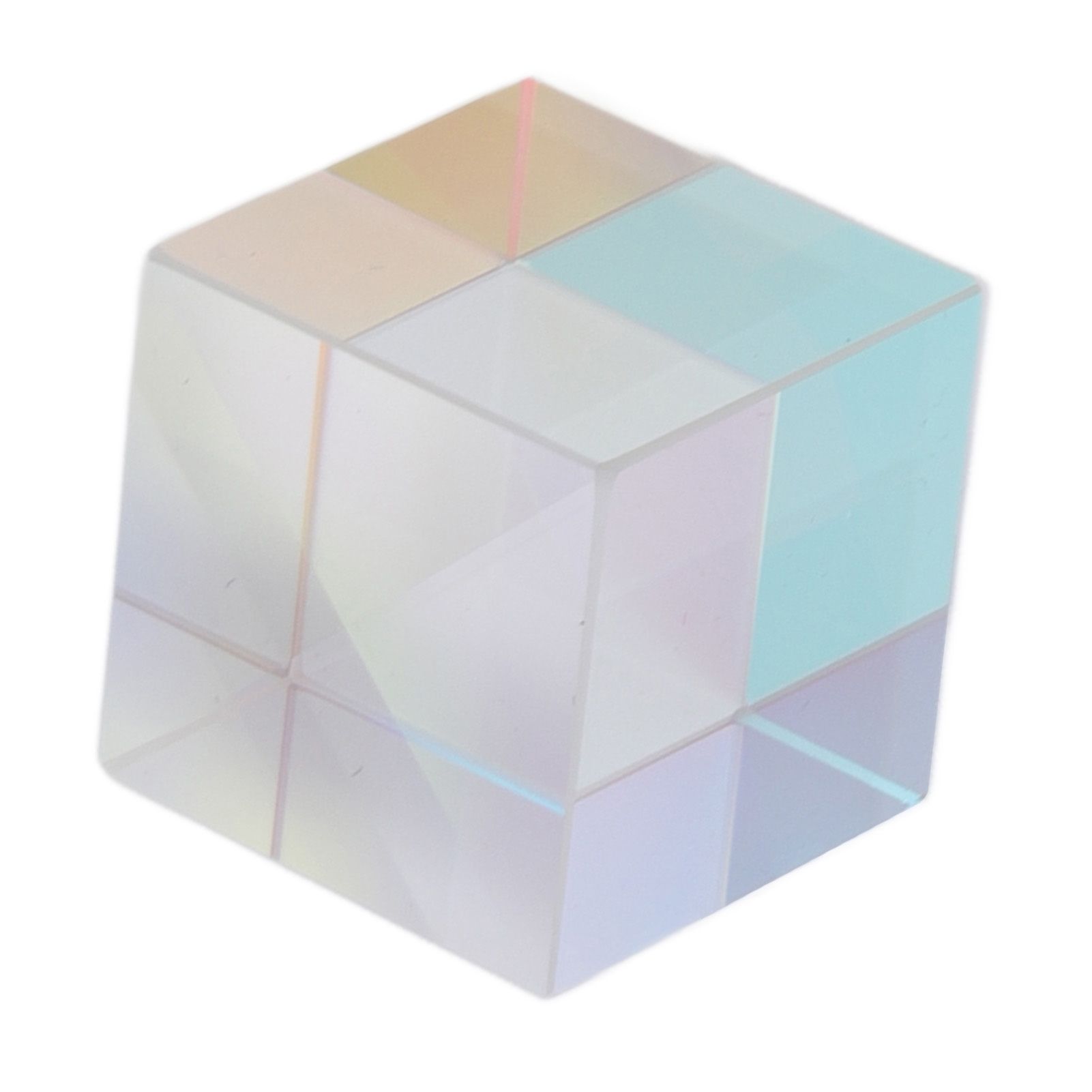 Prism Cube Optical Glass RGB Dispersion Color Cube Sun Catcher X Cube Prism Birthday Gift 20x20x20mm/0.8x0.8x0.8in - Image 5
