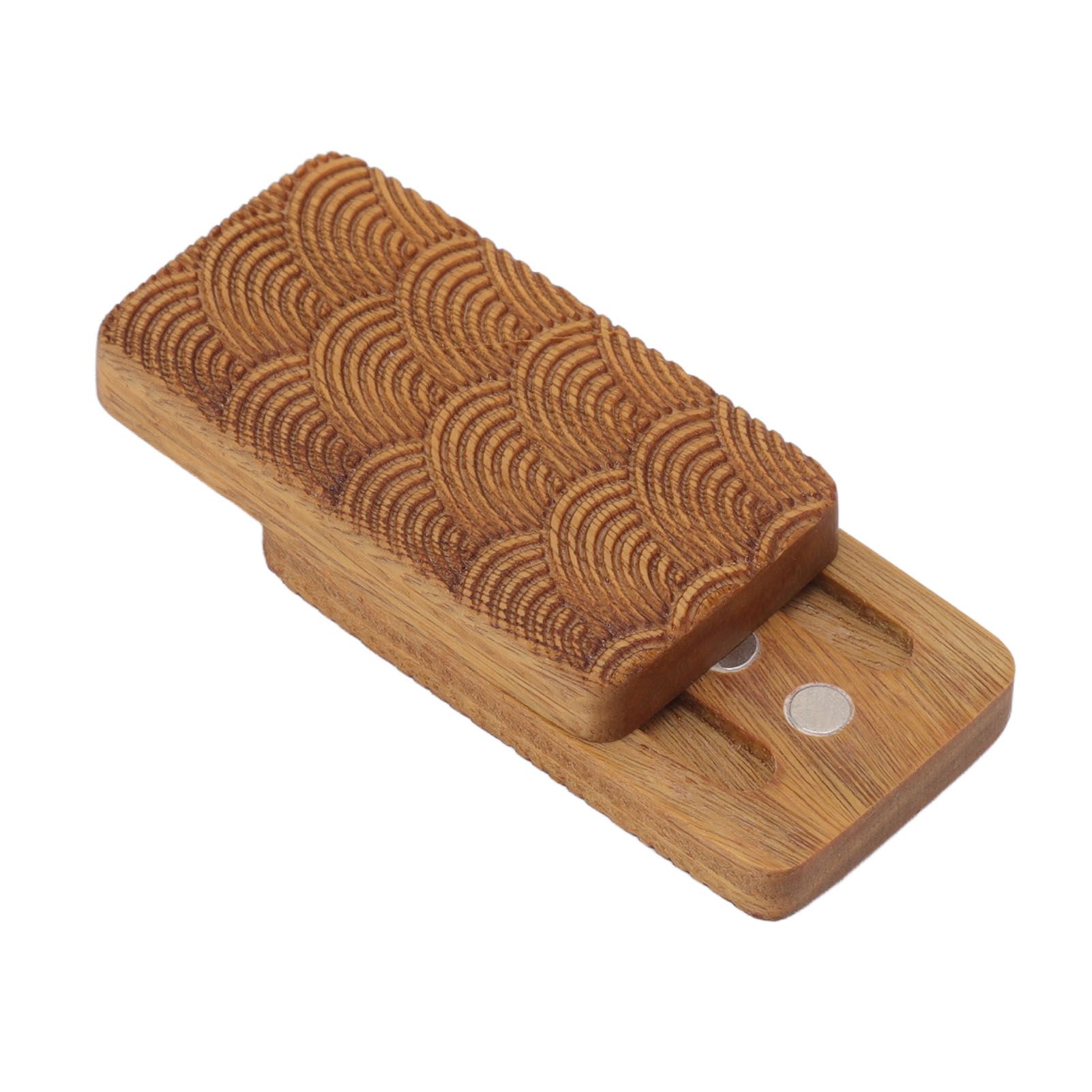 Fidget Slider Green Sandalwood Water Ripples Designed Magnetic Push Slider Toy for 15 to 35 Years Old ADHD Autism - Image 5
