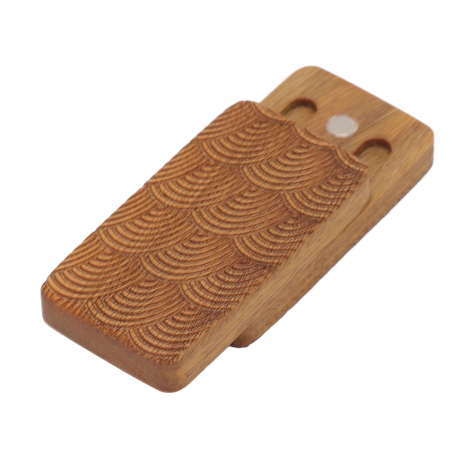 Fidget Slider Green Sandalwood Water Ripples Designed Magnetic Push Slider Toy for 15 to 35 Years Old ADHD Autism - Image 6