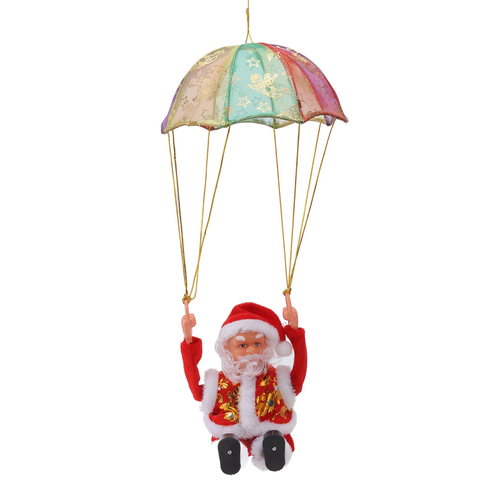 Parachute Christmas Ornaments Lovely Shape Safe Eco Friendly Fleece PC Christmas Hanging Ornament Parachute for Kids Somersault - Image 1