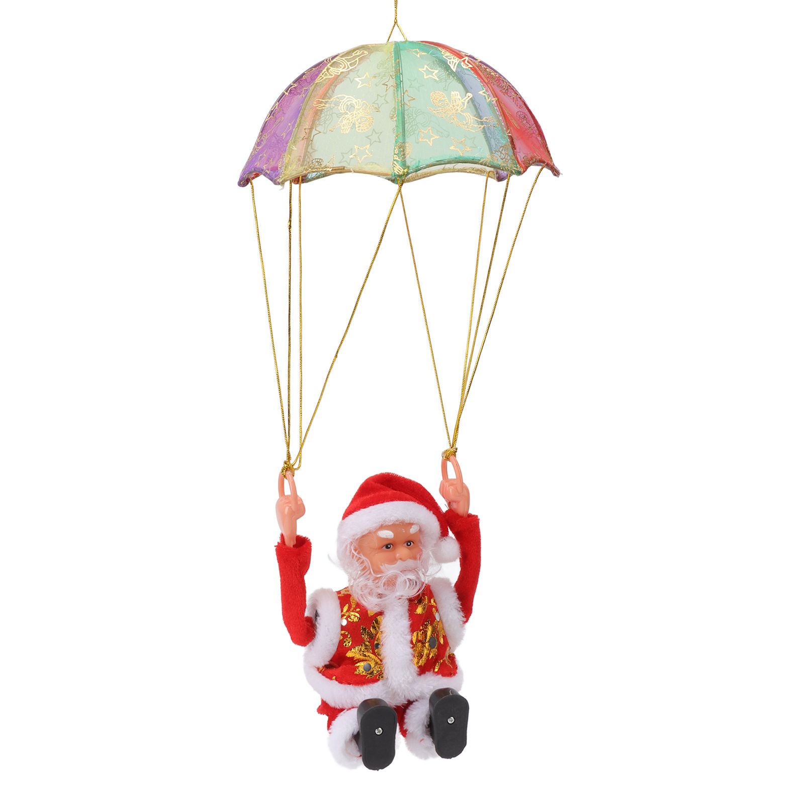 Parachute Christmas Ornaments Lovely Shape Safe Eco Friendly Fleece PC Christmas Hanging Ornament Parachute for Kids Somersault - Image 5