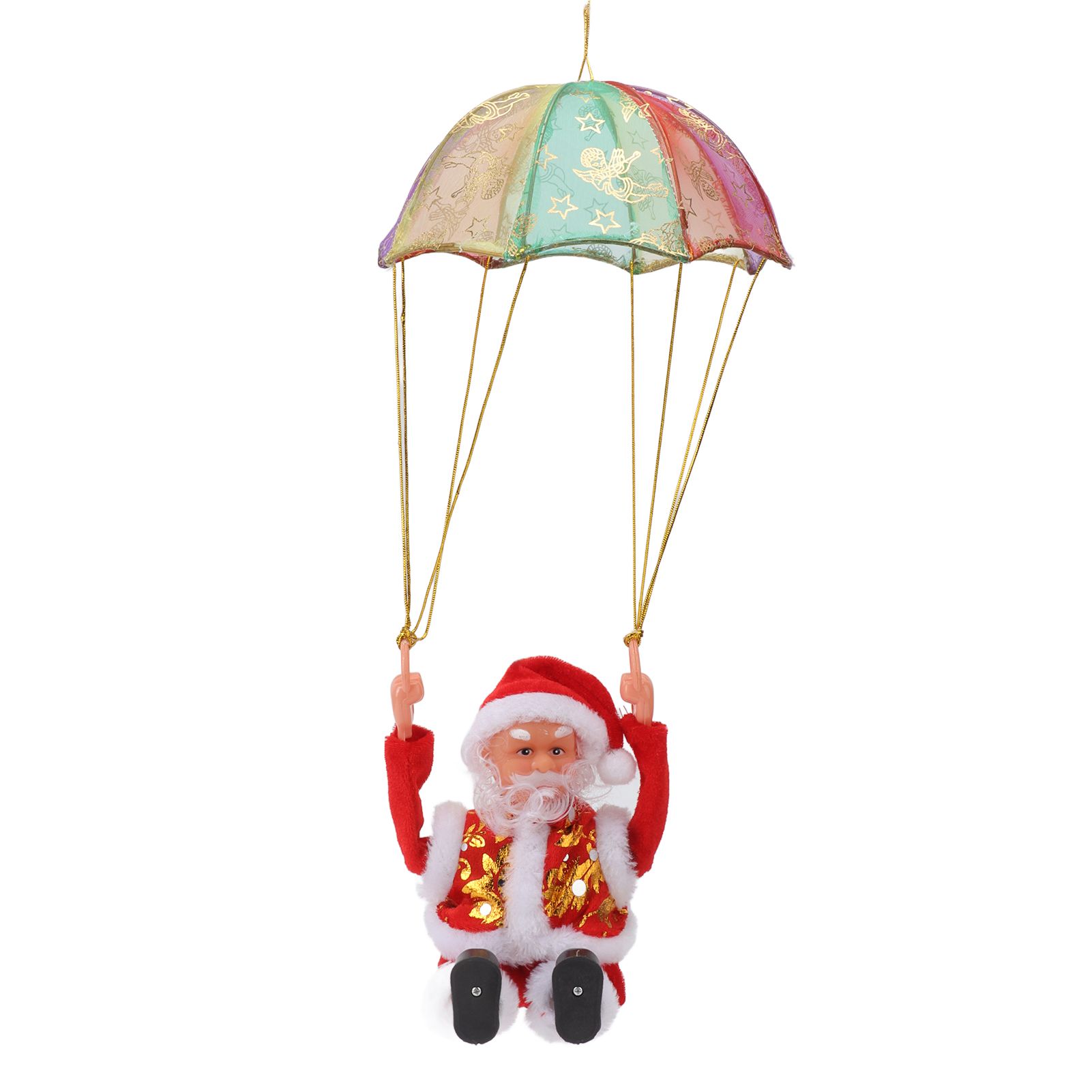 Parachute Christmas Ornaments Lovely Shape Safe Eco Friendly Fleece PC Christmas Hanging Ornament Parachute for Kids Somersault - Image 7