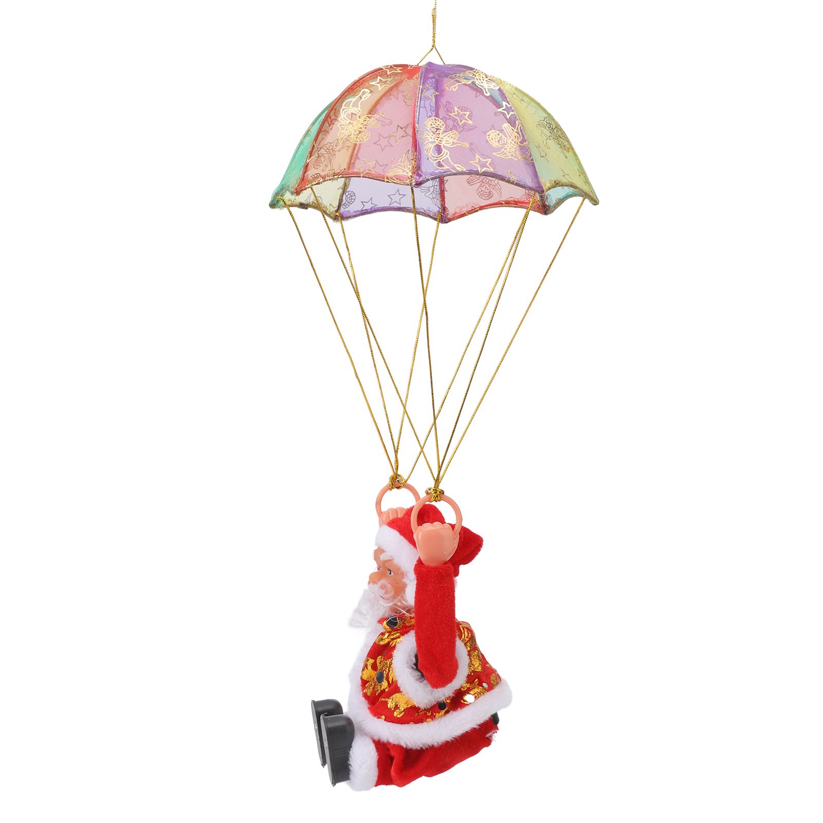 Parachute Christmas Ornaments Lovely Shape Safe Eco Friendly Fleece PC Christmas Hanging Ornament Parachute for Kids Somersault - Image 8