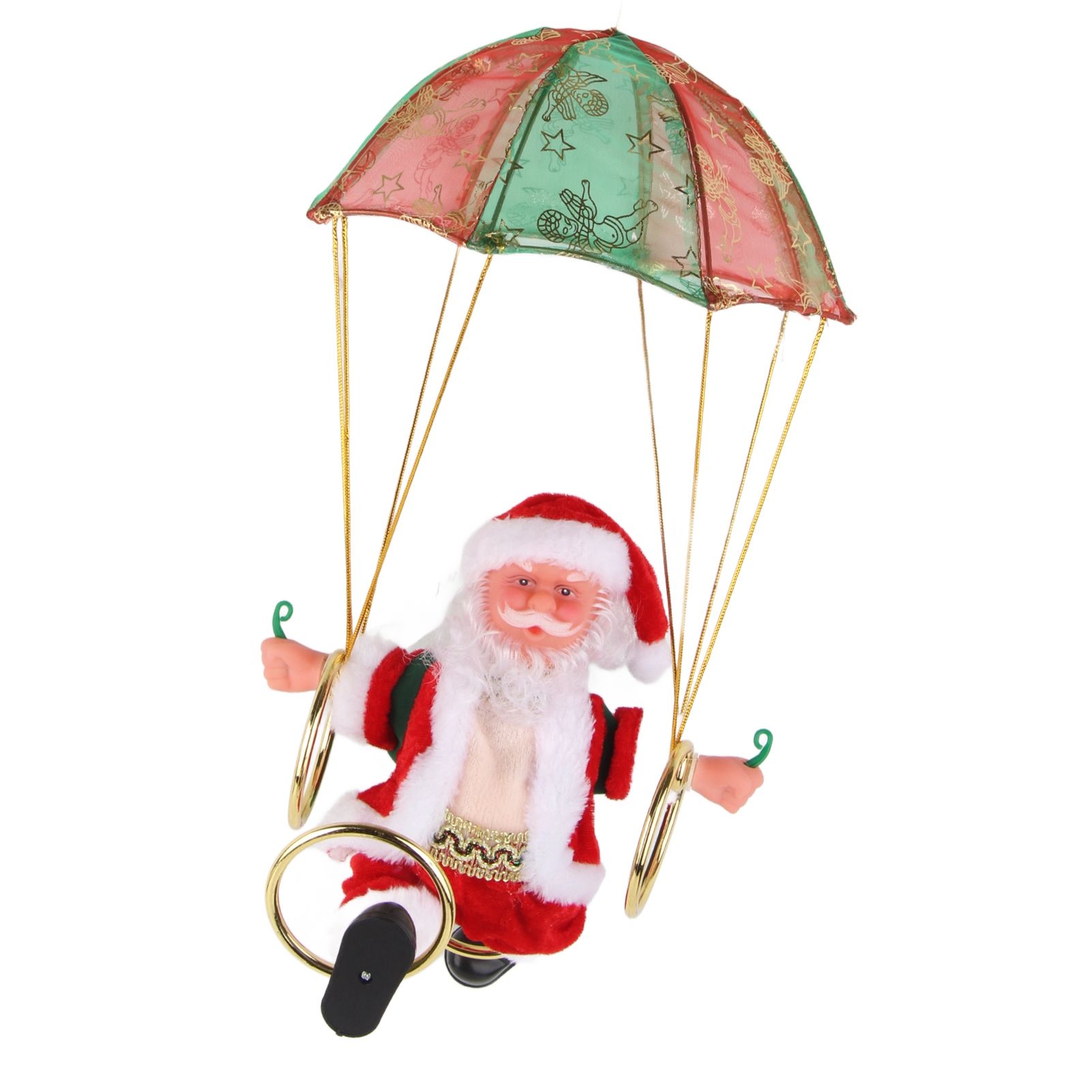 Parachute Christmas Ornaments Lovely Shape Safe Eco Friendly Fleece PC Christmas Hanging Ornament Parachute for Kids Circling - Image 1