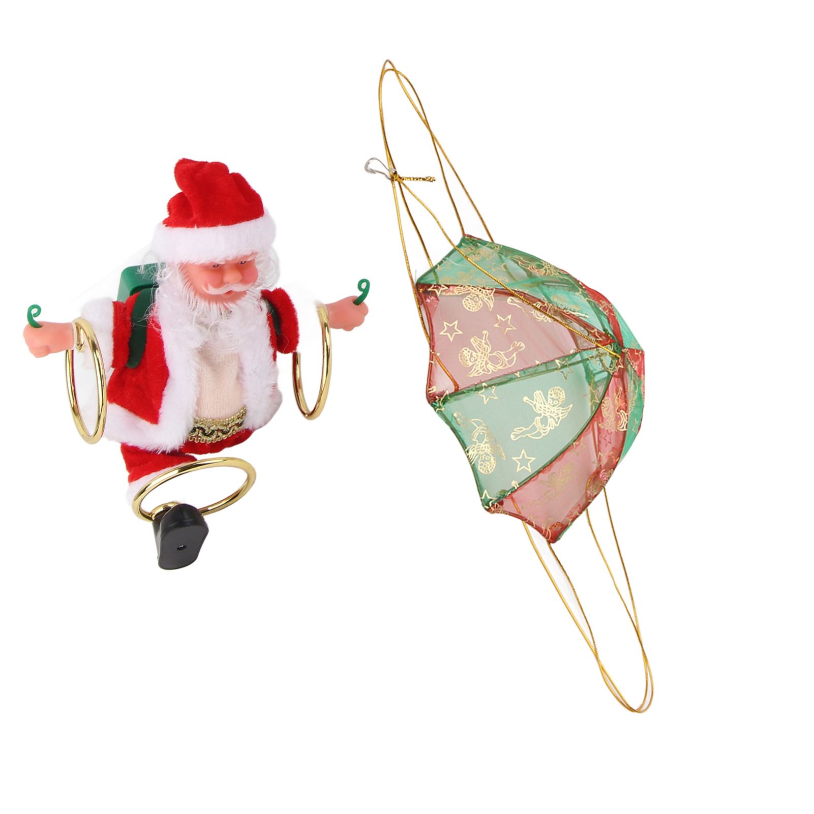 Parachute Christmas Ornaments Lovely Shape Safe Eco Friendly Fleece PC Christmas Hanging Ornament Parachute for Kids Circling - Image 3