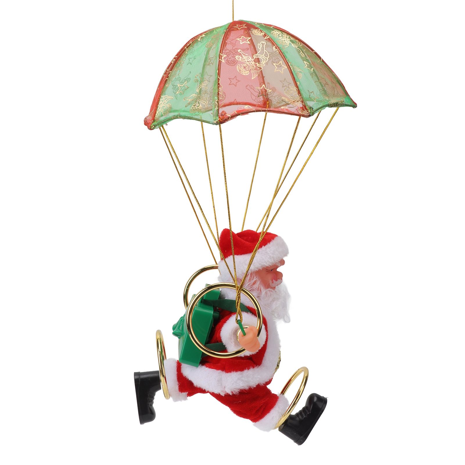 Parachute Christmas Ornaments Lovely Shape Safe Eco Friendly Fleece PC Christmas Hanging Ornament Parachute for Kids Circling - Image 5
