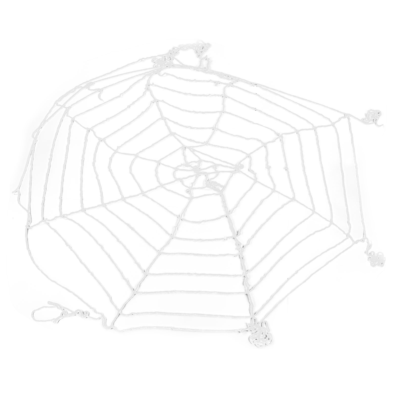 3.6m Spider Web Halloween Decorations White Round Net Spooky Cobwebs for Outdoor Indoor Party Yard - Image 1