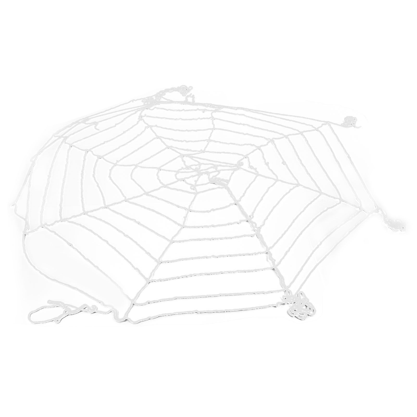 3.6m Spider Web Halloween Decorations White Round Net Spooky Cobwebs for Outdoor Indoor Party Yard - Image 2