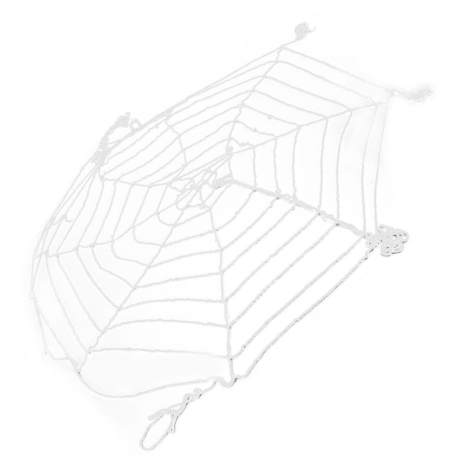 3.6m Spider Web Halloween Decorations White Round Net Spooky Cobwebs for Outdoor Indoor Party Yard - Image 3