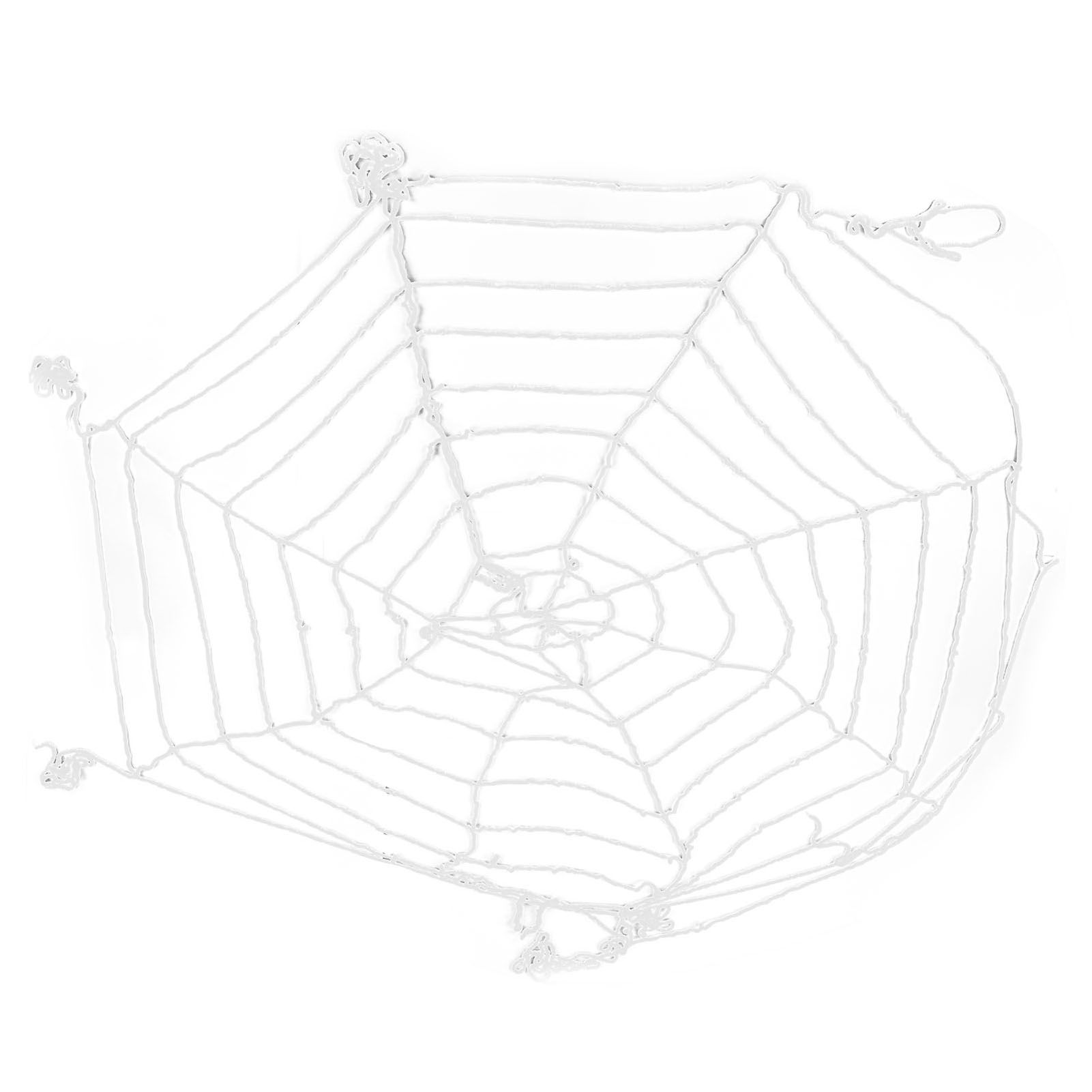 3.6m Spider Web Halloween Decorations White Round Net Spooky Cobwebs for Outdoor Indoor Party Yard - Image 5