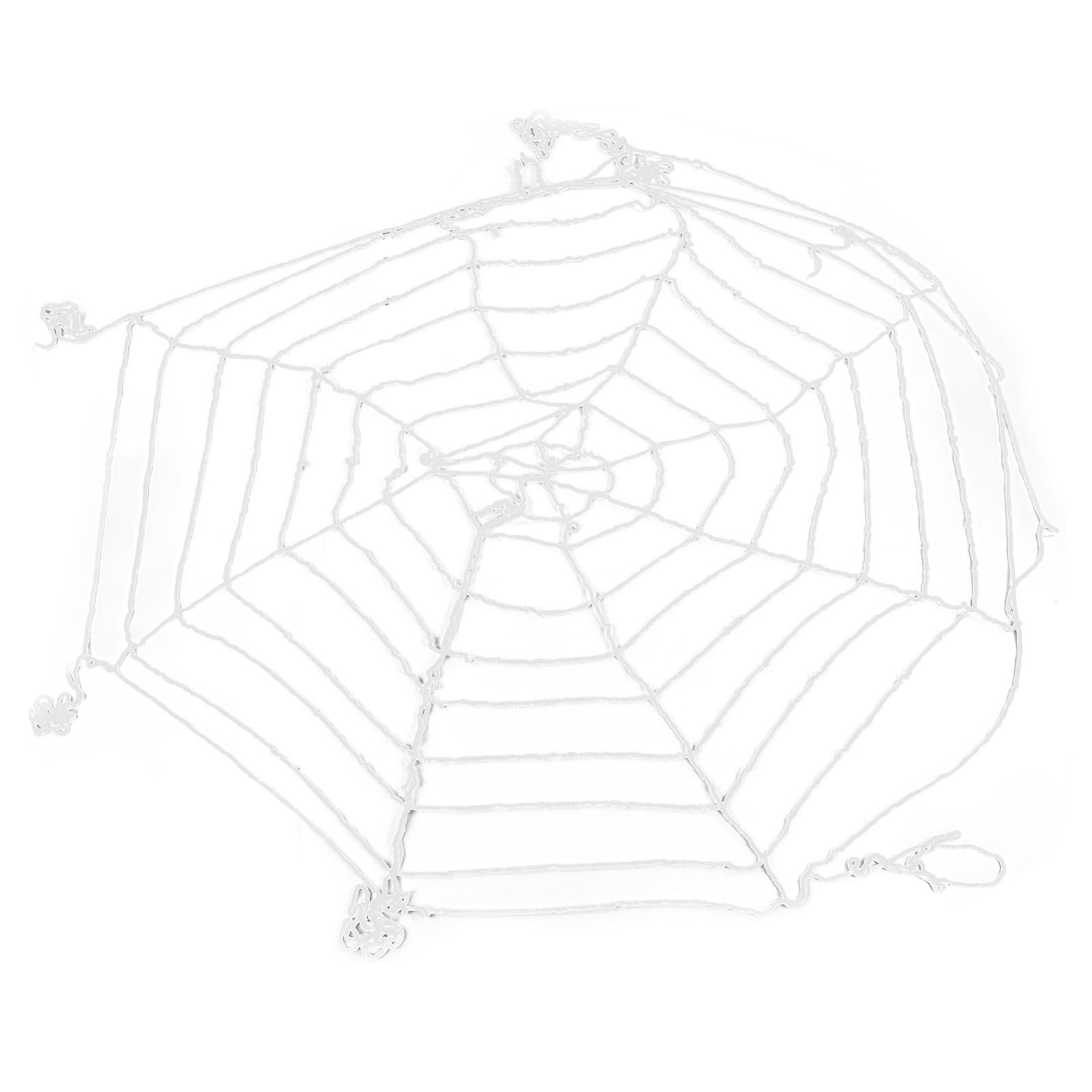 3.6m Spider Web Halloween Decorations White Round Net Spooky Cobwebs for Outdoor Indoor Party Yard - Image 6