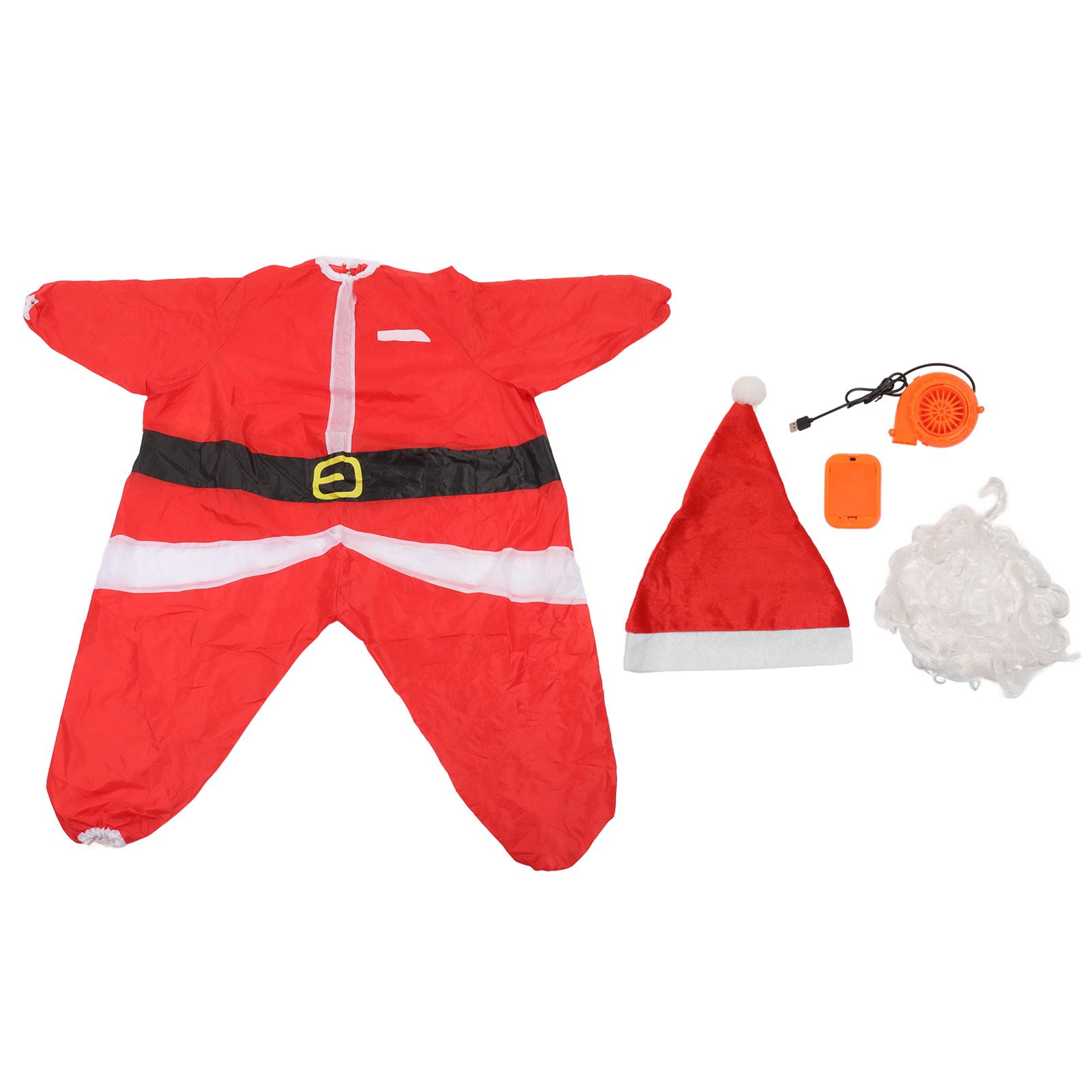 Inflatable Santa Suit Vivid Colors Battery Powered Inflator Polyester Inflatable Christmas Suit for 5.2 to 6.1ft Tall - Image 1
