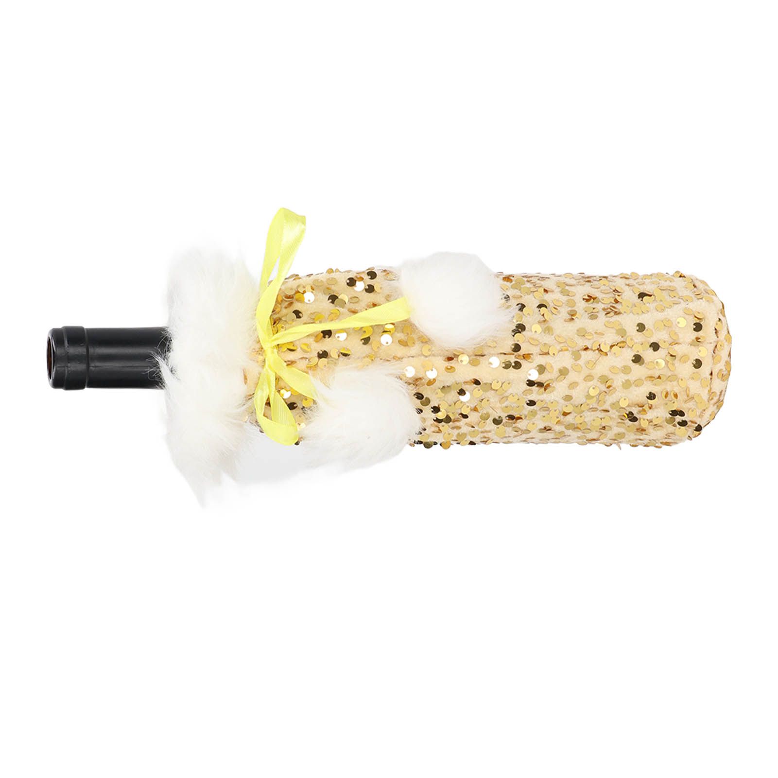 Christmas Wine Bottle Cover Beautiful Shiny Sequin Cloth Decorative Bottle Sleeve Cover for Christmas Parties Gold - Image 8