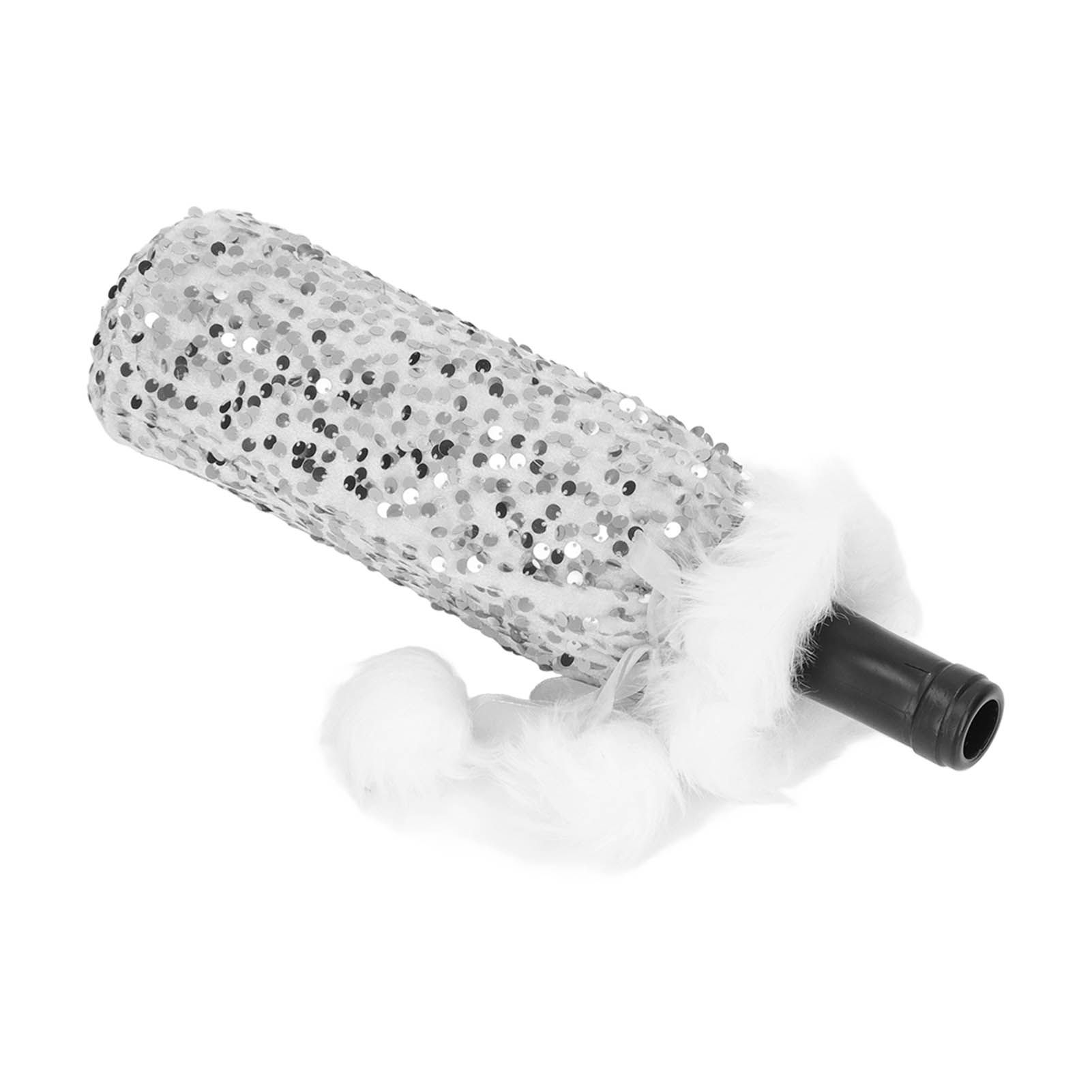 Christmas Wine Bottle Cover Beautiful Shiny Sequin Cloth Decorative Bottle Sleeve Cover for Christmas Parties Silver - Image 6