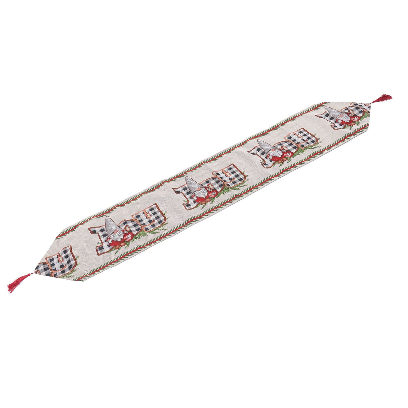 Christmas Table Runner Reusable Washable 1.8m Long Knitted Fabric Table Runner Holiday for Home Cafe Type 2 - Image 2
