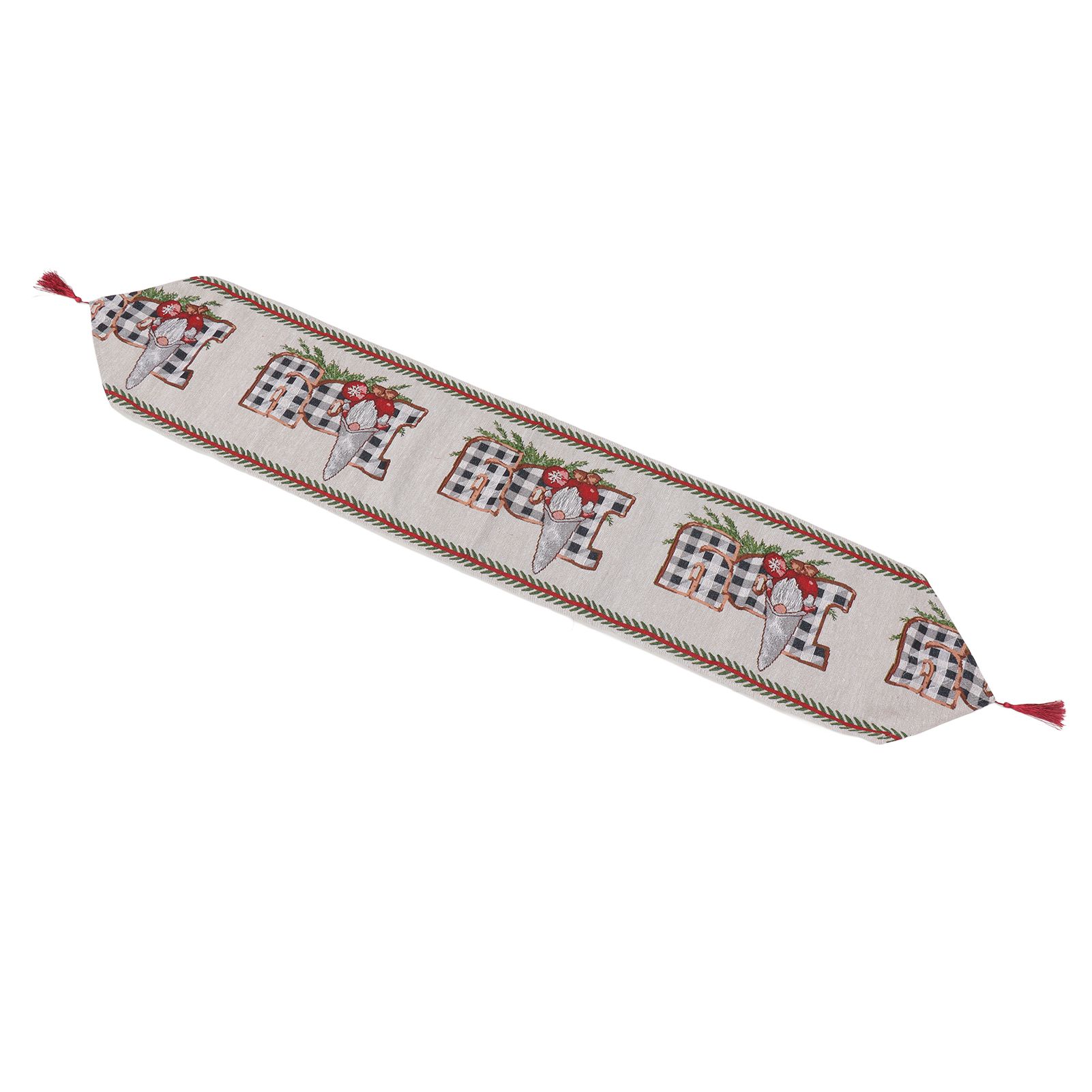 Christmas Table Runner Reusable Washable 1.8m Long Knitted Fabric Table Runner Holiday for Home Cafe Type 2 - Image 3