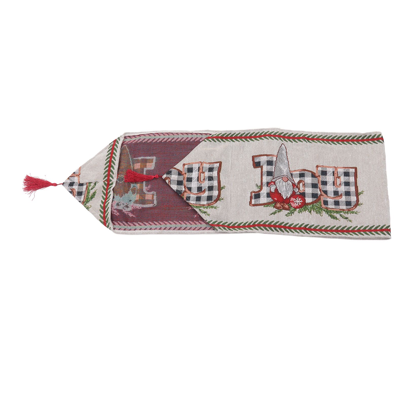 Christmas Table Runner Reusable Washable 1.8m Long Knitted Fabric Table Runner Holiday for Home Cafe Type 2 - Image 6