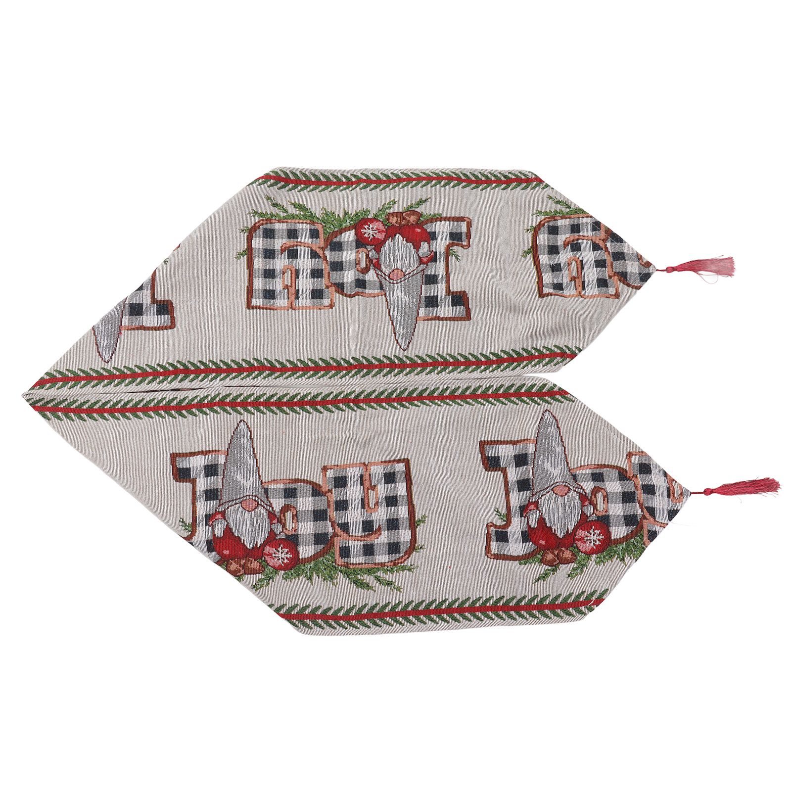 Christmas Table Runner Reusable Washable 1.8m Long Knitted Fabric Table Runner Holiday for Home Cafe Type 2 - Image 8