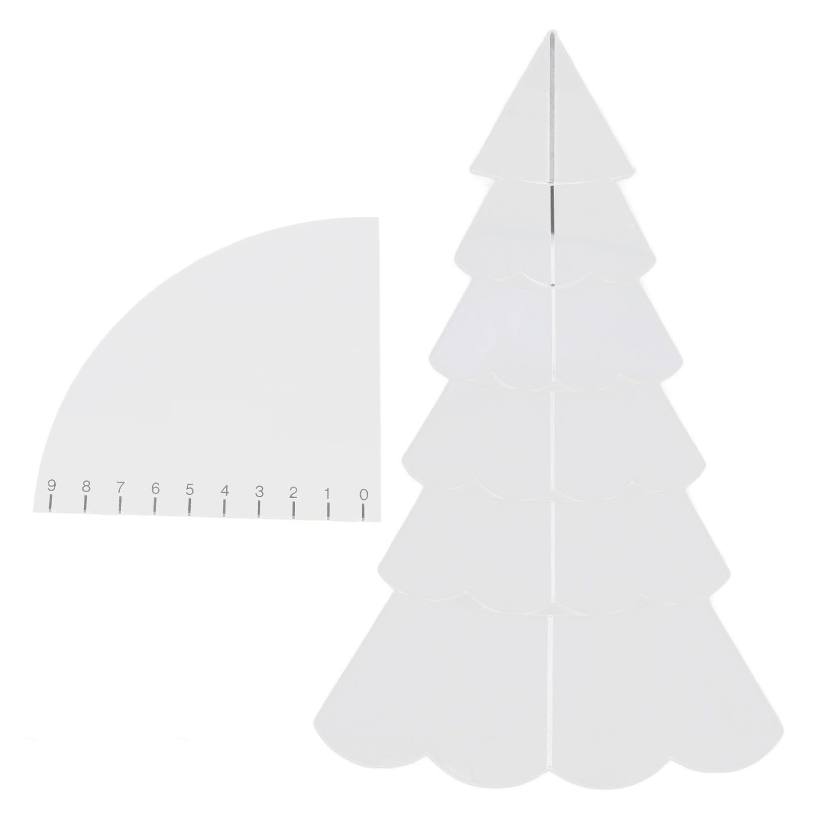 Handmade Christmas Tree Quilting Set Transparent Acrylic DIY Sewing Pattern Template Ruler Tool Set for Bowl Mats Making S - Image 1