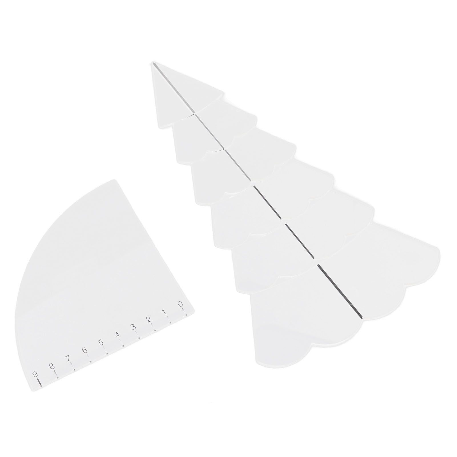 Handmade Christmas Tree Quilting Set Transparent Acrylic DIY Sewing Pattern Template Ruler Tool Set for Bowl Mats Making S - Image 3