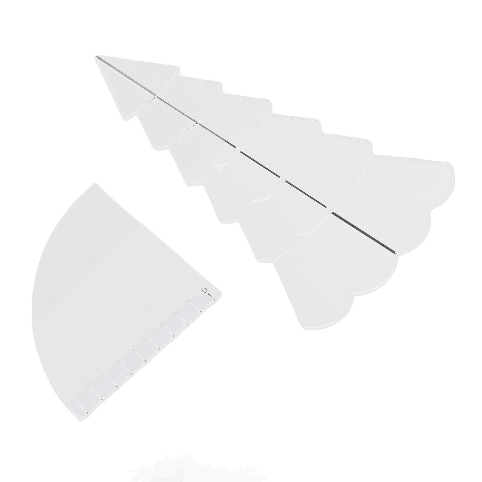 Handmade Christmas Tree Quilting Set Transparent Acrylic DIY Sewing Pattern Template Ruler Tool Set for Bowl Mats Making S - Image 4