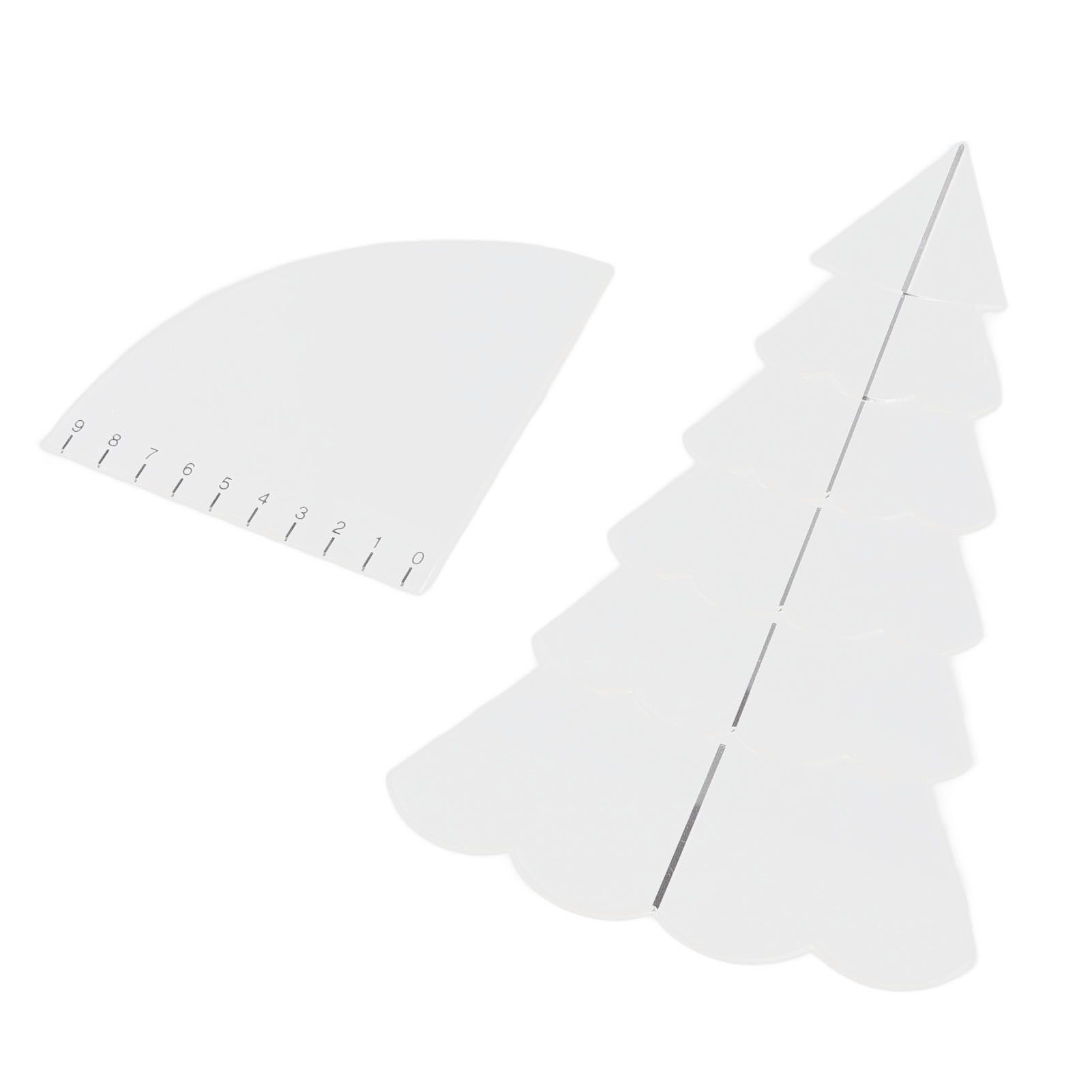 Handmade Christmas Tree Quilting Set Transparent Acrylic DIY Sewing Pattern Template Ruler Tool Set for Bowl Mats Making S - Image 5