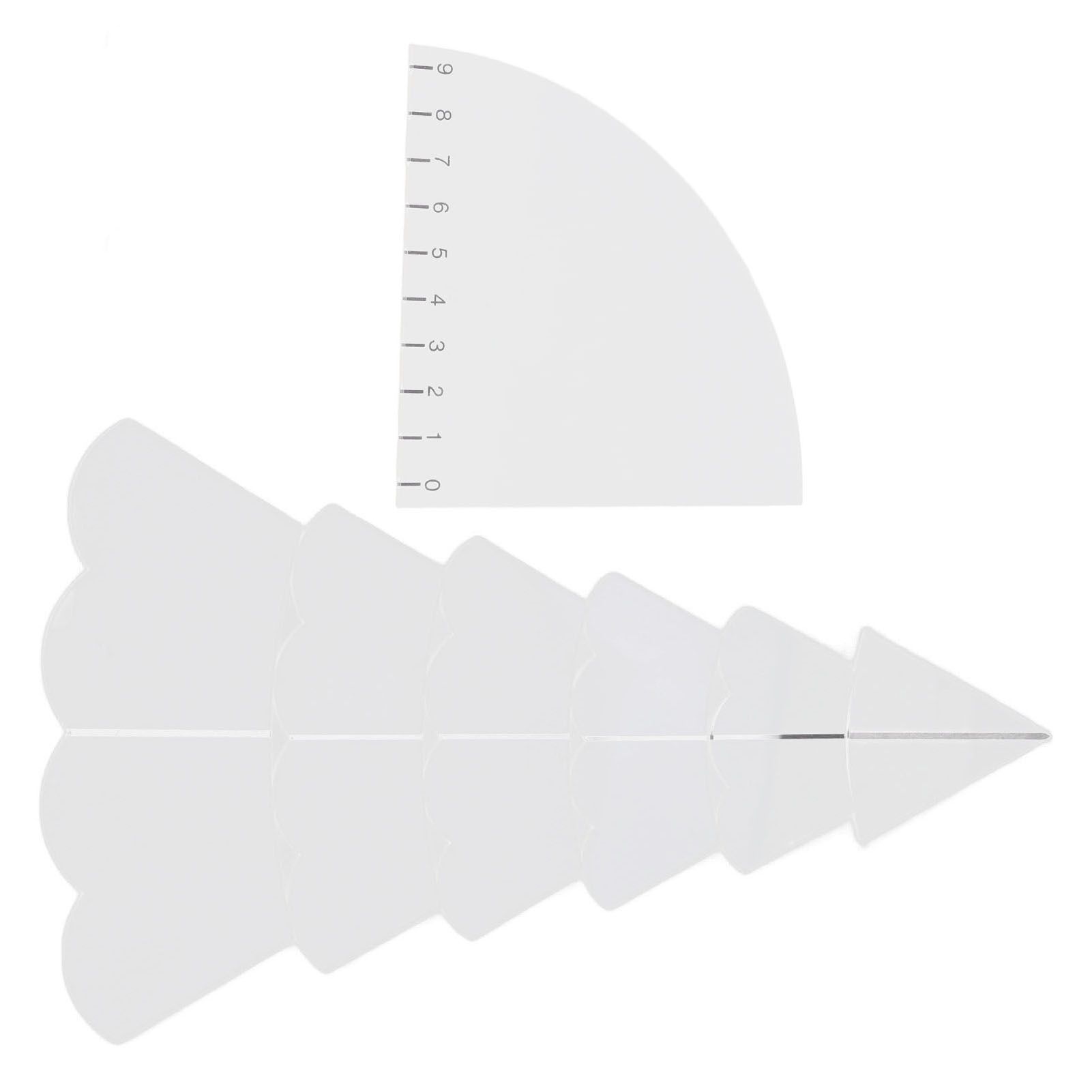 Handmade Christmas Tree Quilting Set Transparent Acrylic DIY Sewing Pattern Template Ruler Tool Set for Bowl Mats Making S - Image 7