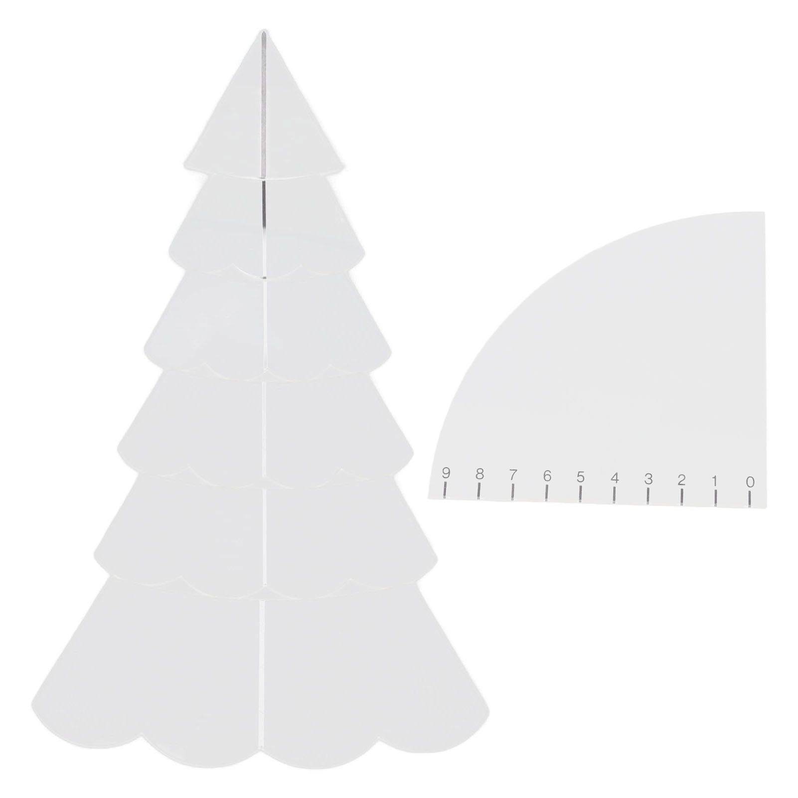 Handmade Christmas Tree Quilting Set Transparent Acrylic DIY Sewing Pattern Template Ruler Tool Set for Bowl Mats Making S - Image 8