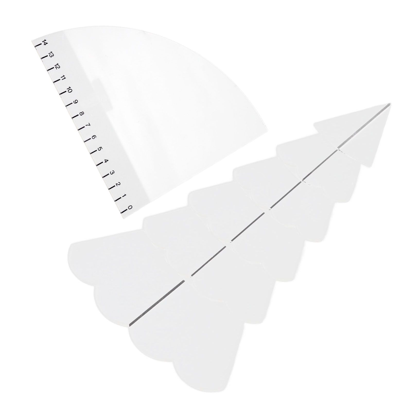 Handmade Christmas Tree Quilting Set Transparent Acrylic DIY Sewing Pattern Template Ruler Tool Set for Bowl Mats Making M - Image 8
