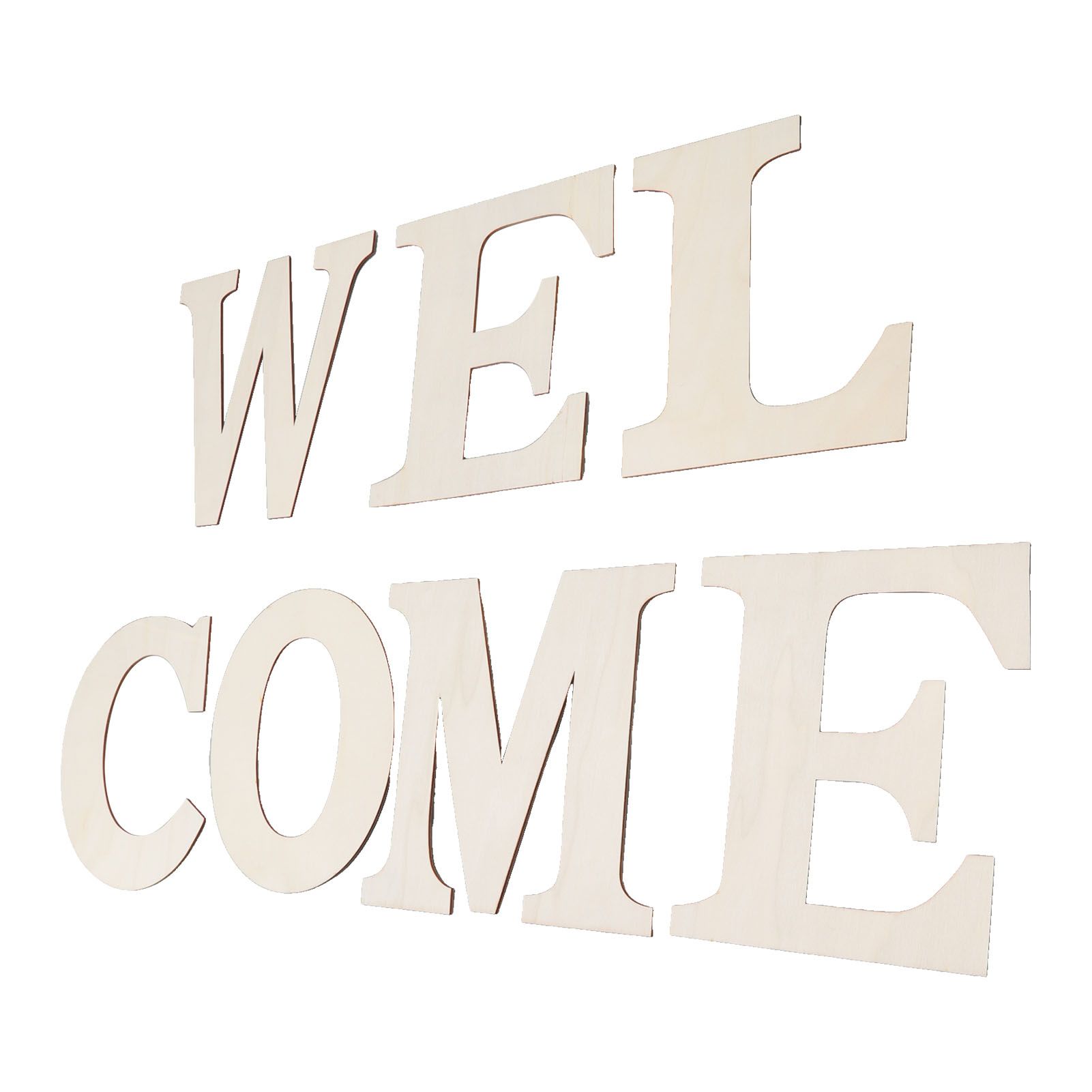 7PCS Welcome Sign Plywood 2mm Thickness Unpainted Welcome Decorative Letters for Wedding Party - Image 5