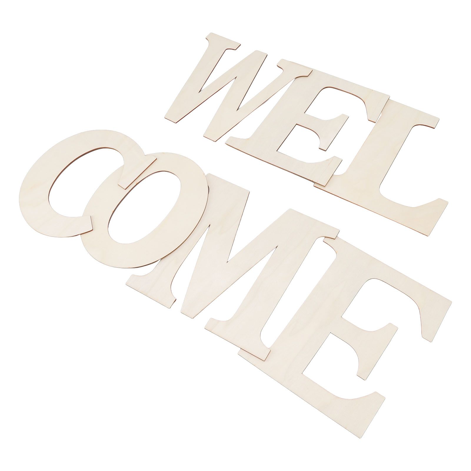 7PCS Welcome Sign Plywood 2mm Thickness Unpainted Welcome Decorative Letters for Wedding Party - Image 7